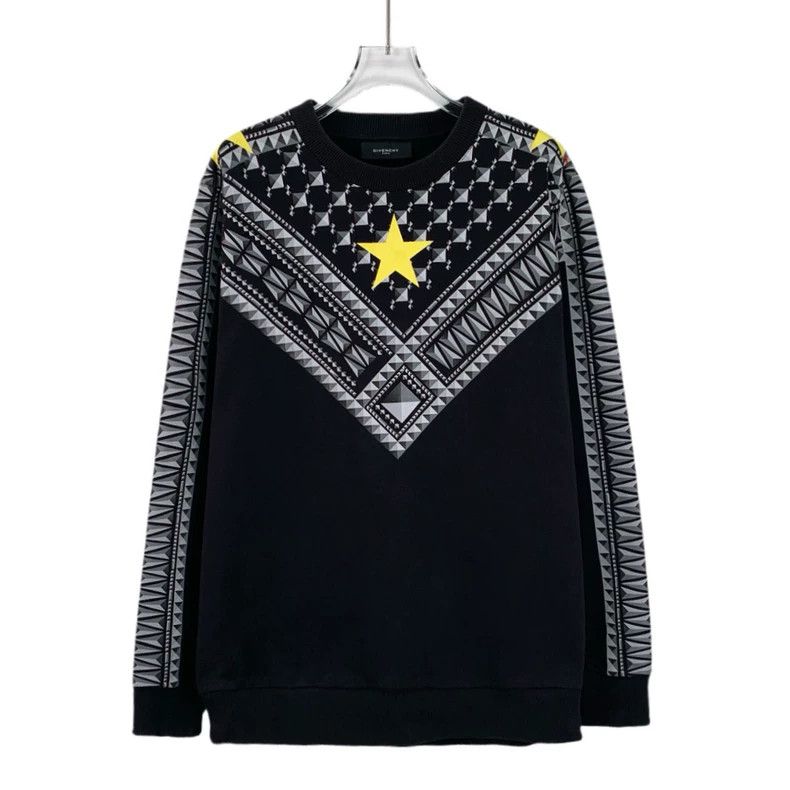 Givenchy Givenchy Black Geometric Pattern Print Cotton T-Shirt Size US S / EU 44-46 / 1 - 1 Thumbnail