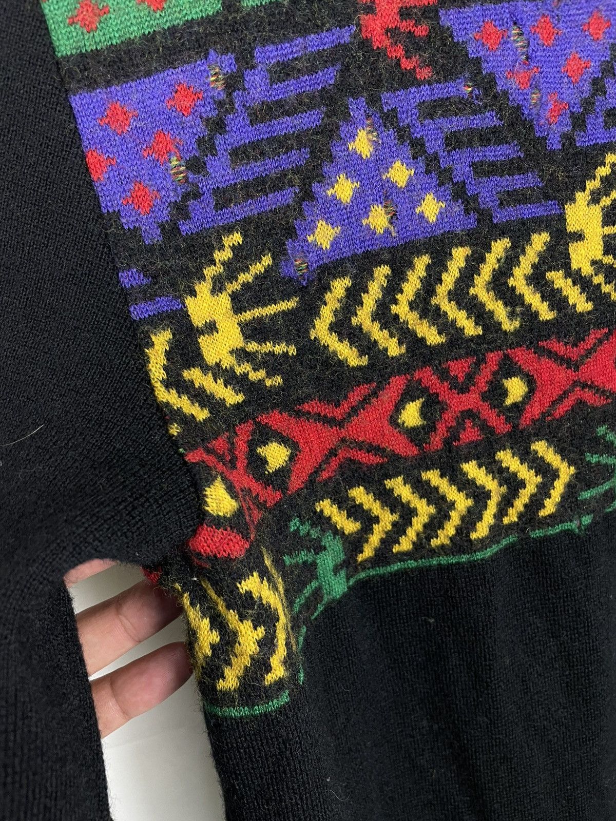 Saint Laurent Paris × Vintage × Yves Saint Laurent Vintage YSL Wool Knit Sweater Dress — 80s Japan Exclusive Size M / US 6-8 / IT 42-44 - 10 Thumbnail