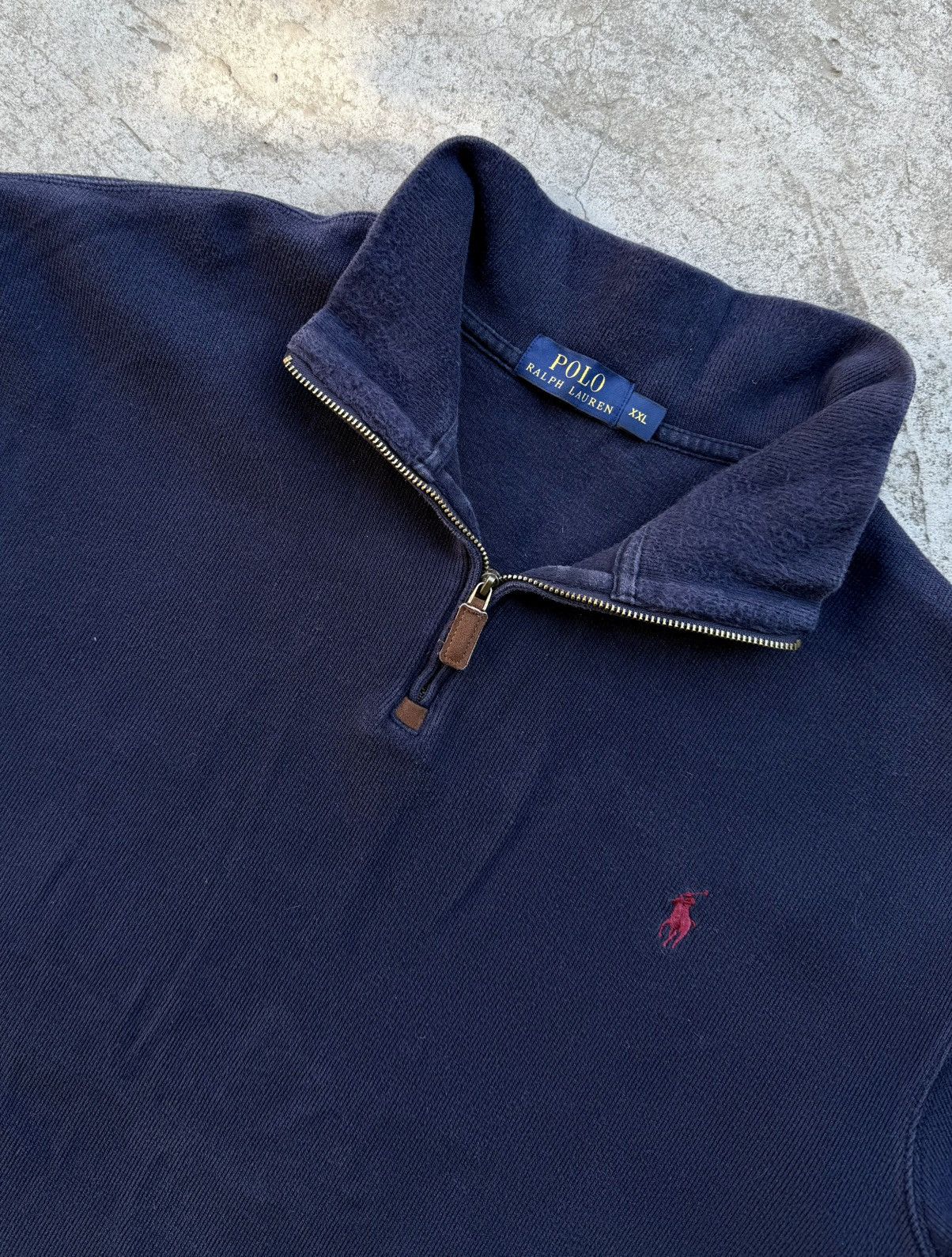 Polo Ralph Lauren Vintage Y2K Polo Ralph Lauren 1/4 Zip Navy Knit Hype Sweater Size US XXL / EU 58 / 5 - 5 Thumbnail