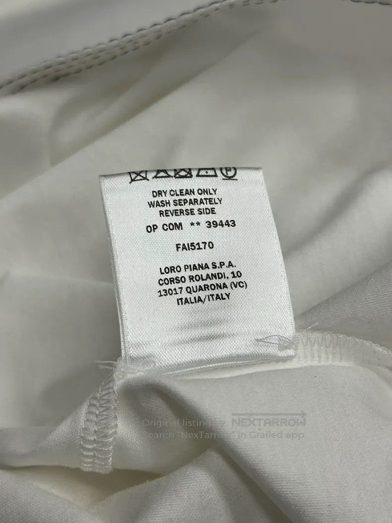 Loro Piana Loro Piana White Crew Neck Shirt Size M / US 6-8 / IT 42-44 - 6 Thumbnail