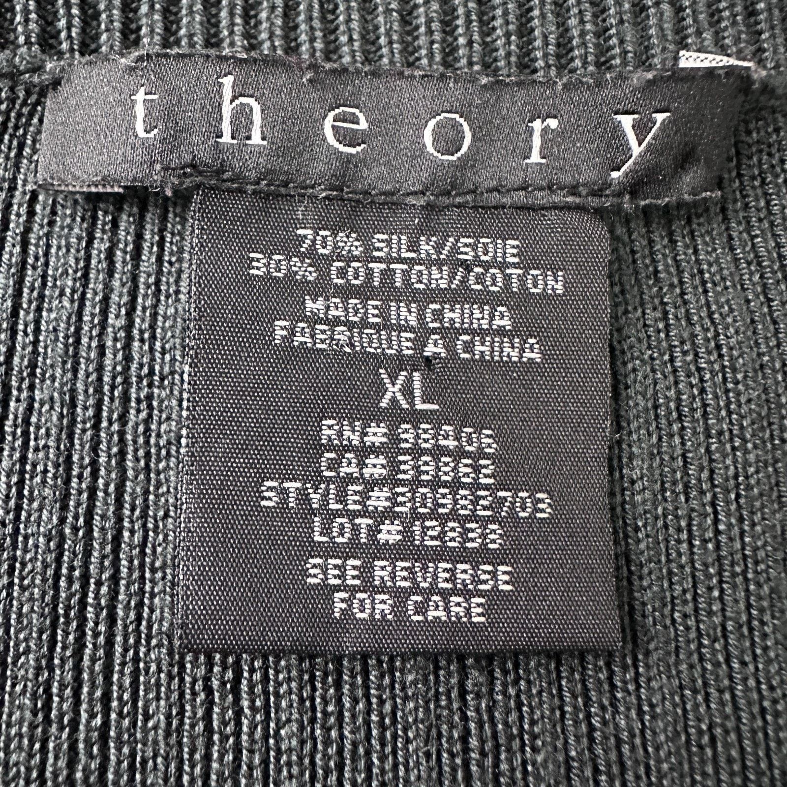 Theory Theory Sweater Mens XL Dark Charcoal Gray Silk Blend Size US XL / EU 56 / 4 - 6 Thumbnail