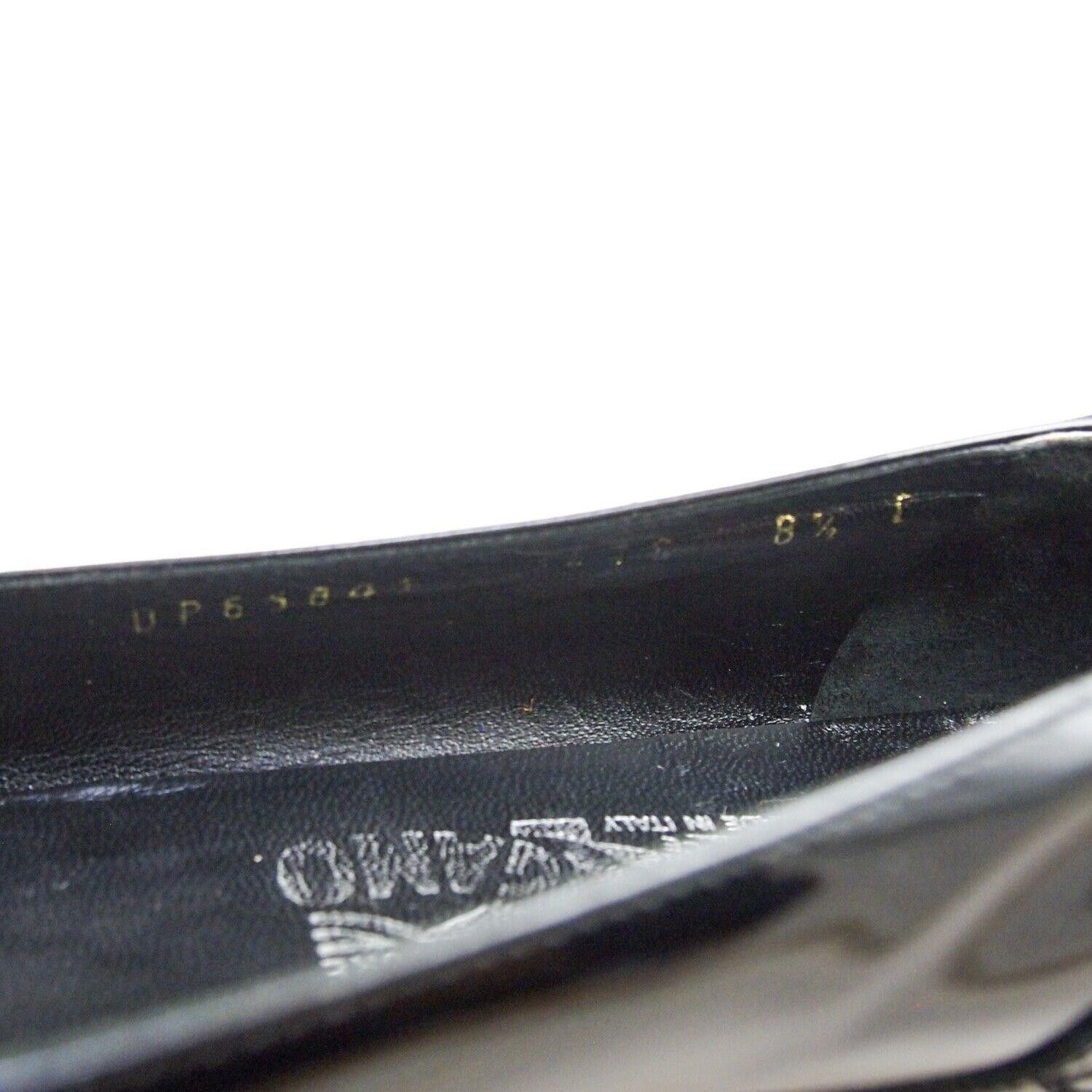 Salvatore Ferragamo Ferragamo Penny Loafer Black Polished Leather EU 39 US 8.5 C Size US 8.5 / IT 38.5 - 5 Thumbnail