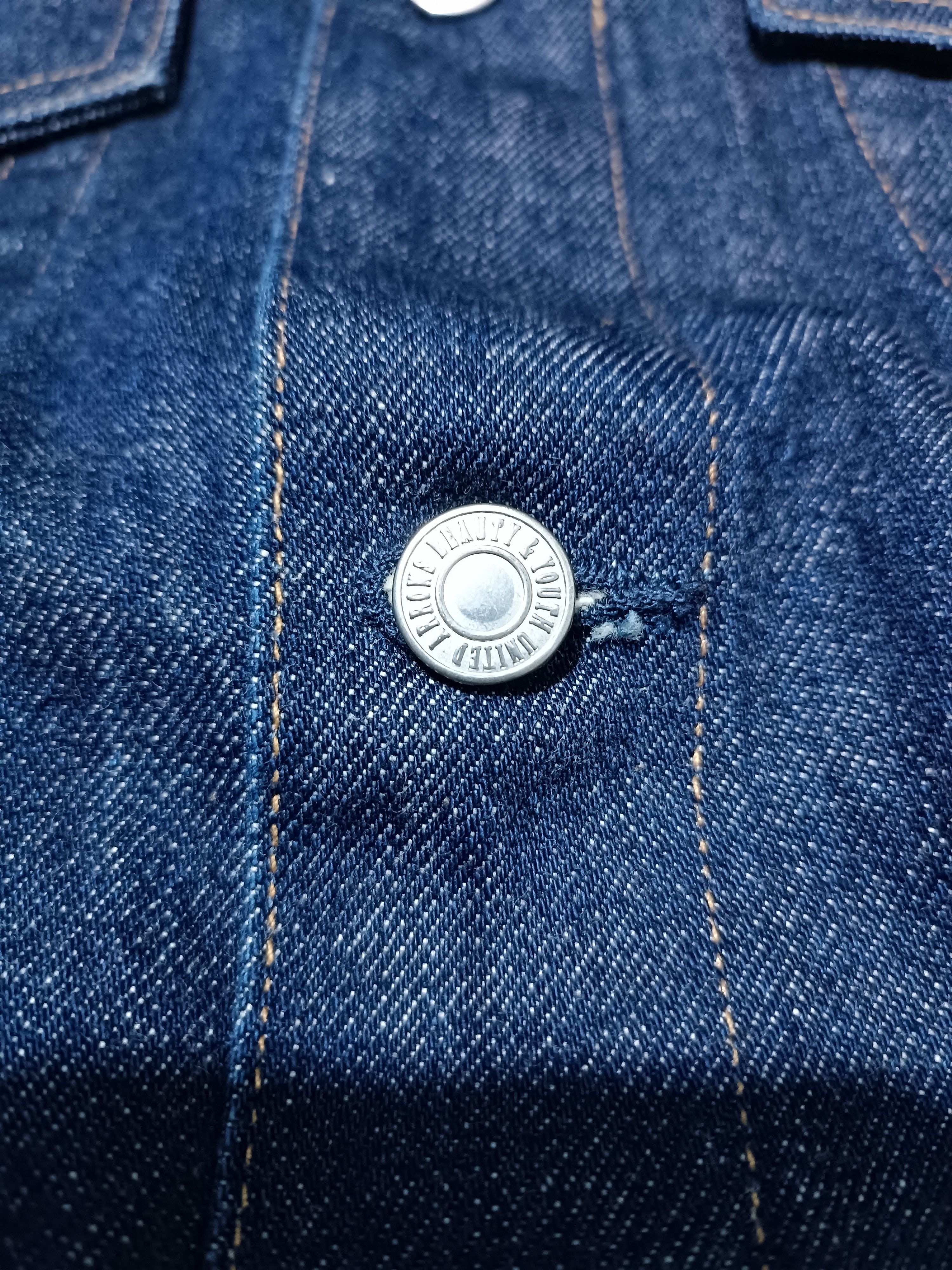 United Arrows Beauty & Youth United Arrow Selvedge Denim Trucker Jacket Size US S / EU 44-46 / 1 - 4 Thumbnail