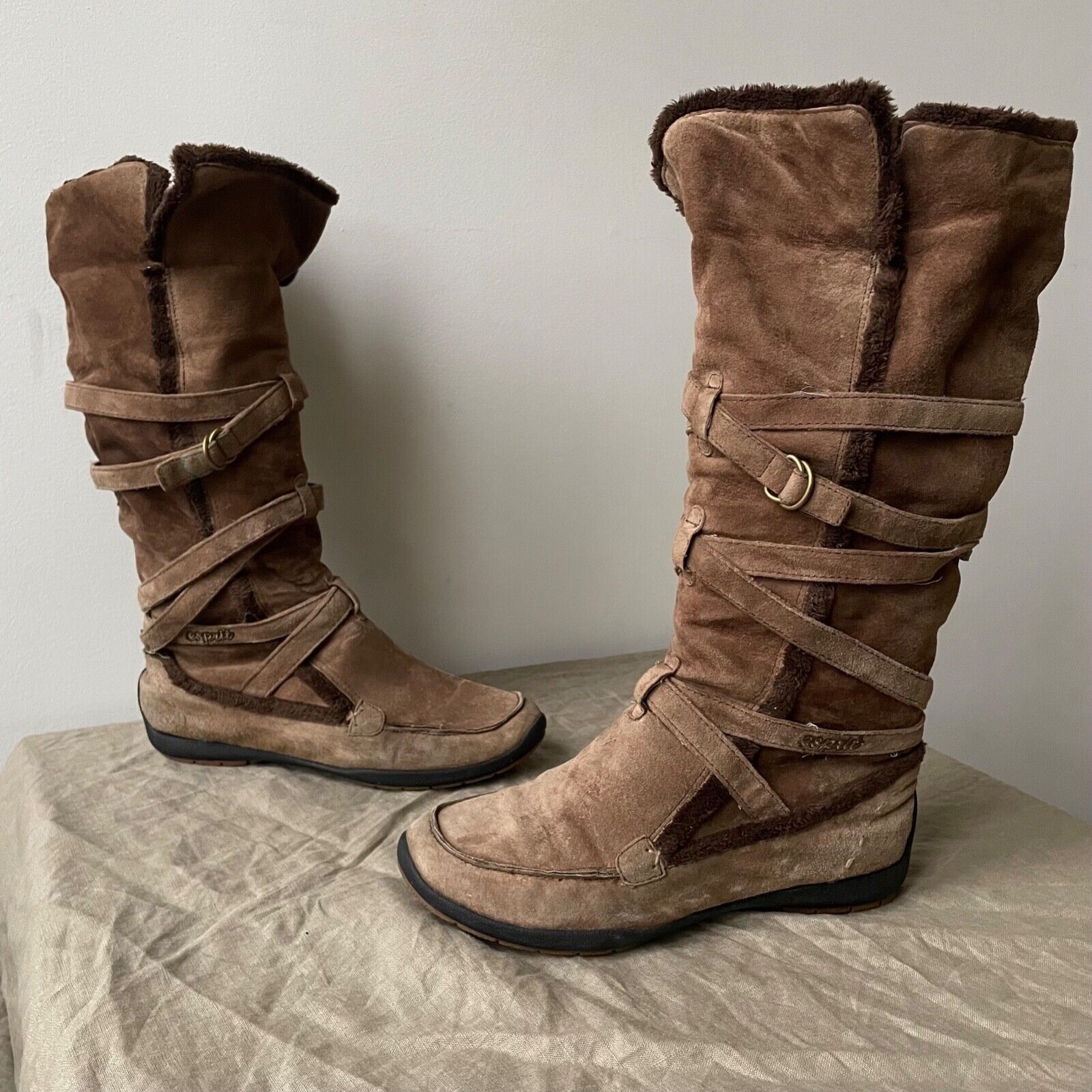 Esprit Esprit Y2K Vintage Arctic Strap High Knee Boots 8260AC Size US 6.5 / IT 36.5 - 1 Thumbnail