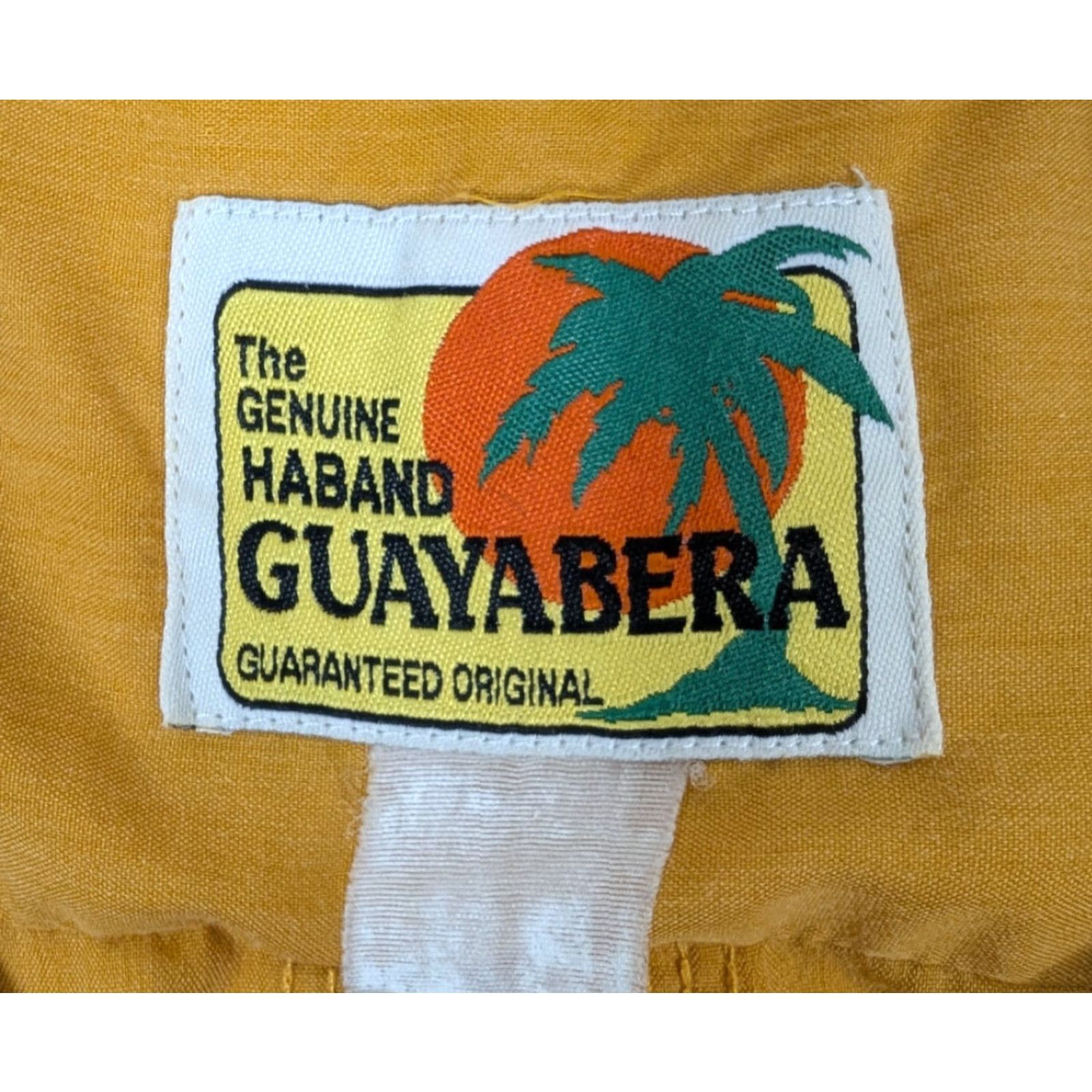 Haband Genuine Haband Guayabera Shirt Men L Yellow Full Zip Short Sleeve Cuban Size US L / EU 52-54 / 3 - 6 Thumbnail