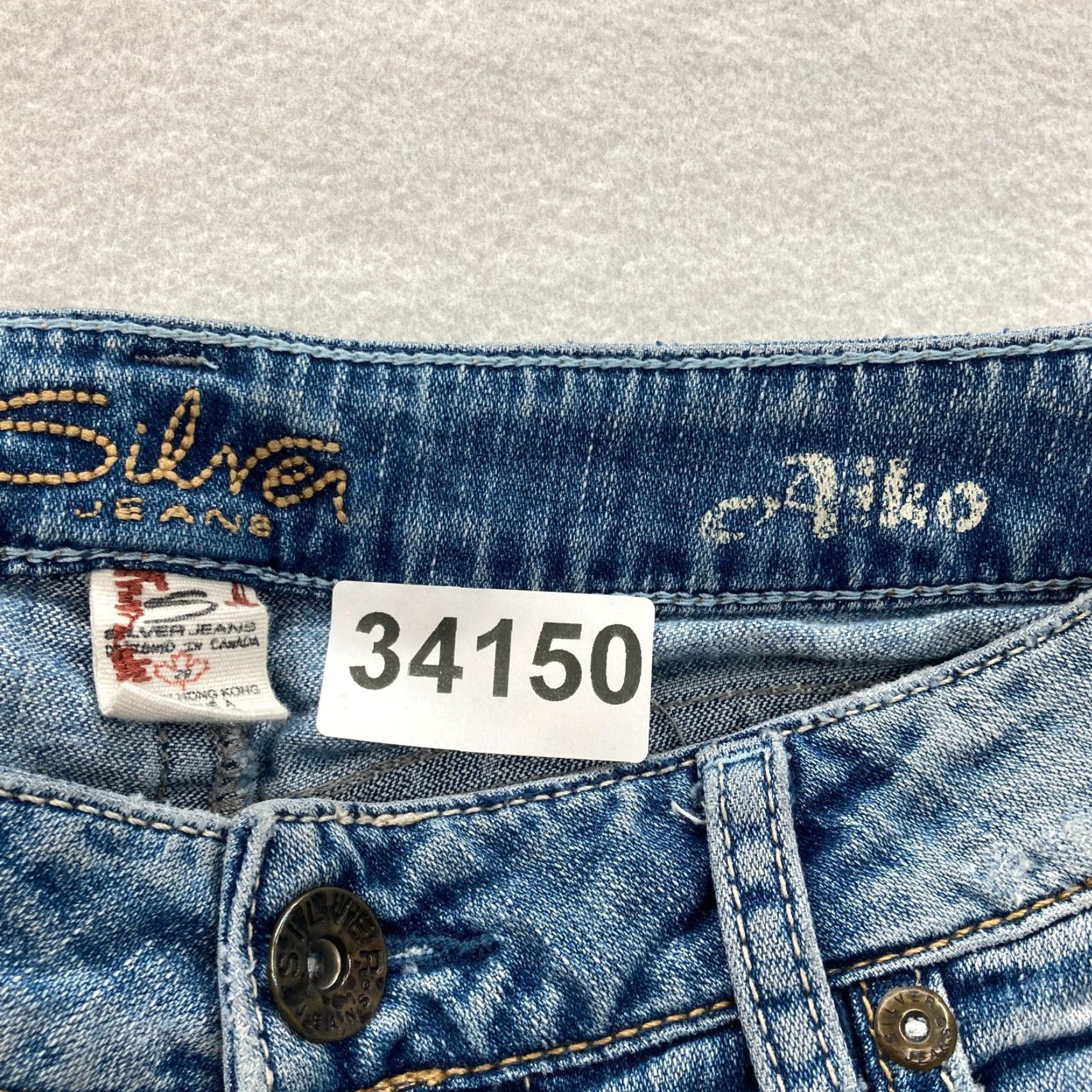 Silver Jeans Co. Silver Jeans Aiko Bootcut Women's 29x33 Medium Blue Stretch Denim Grunge Cowgirl Size 29" - 6 Thumbnail