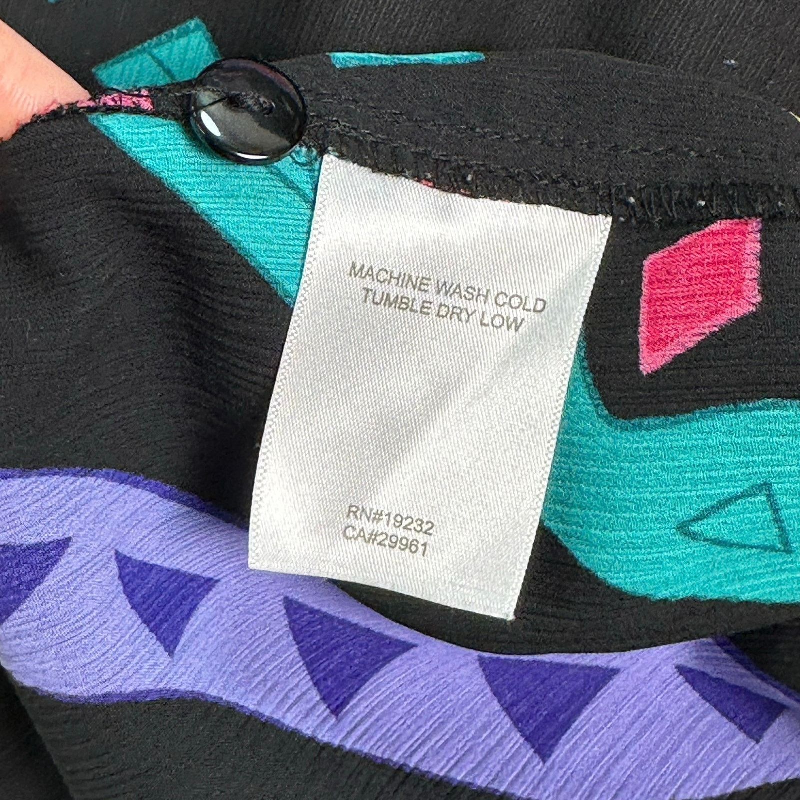 Other ALFRED DUNNER 90s Retro Black Neon Floral Sheer Zip Jacket Size XL / US 12-14 / IT 48-50 - 10 Thumbnail