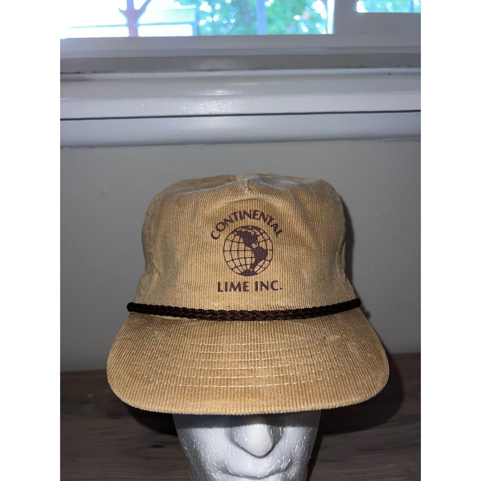 Vintage Vintage Continental Lime Inc. Brown Hat Headwear Corduroy Size ONE SIZE - 1 Thumbnail