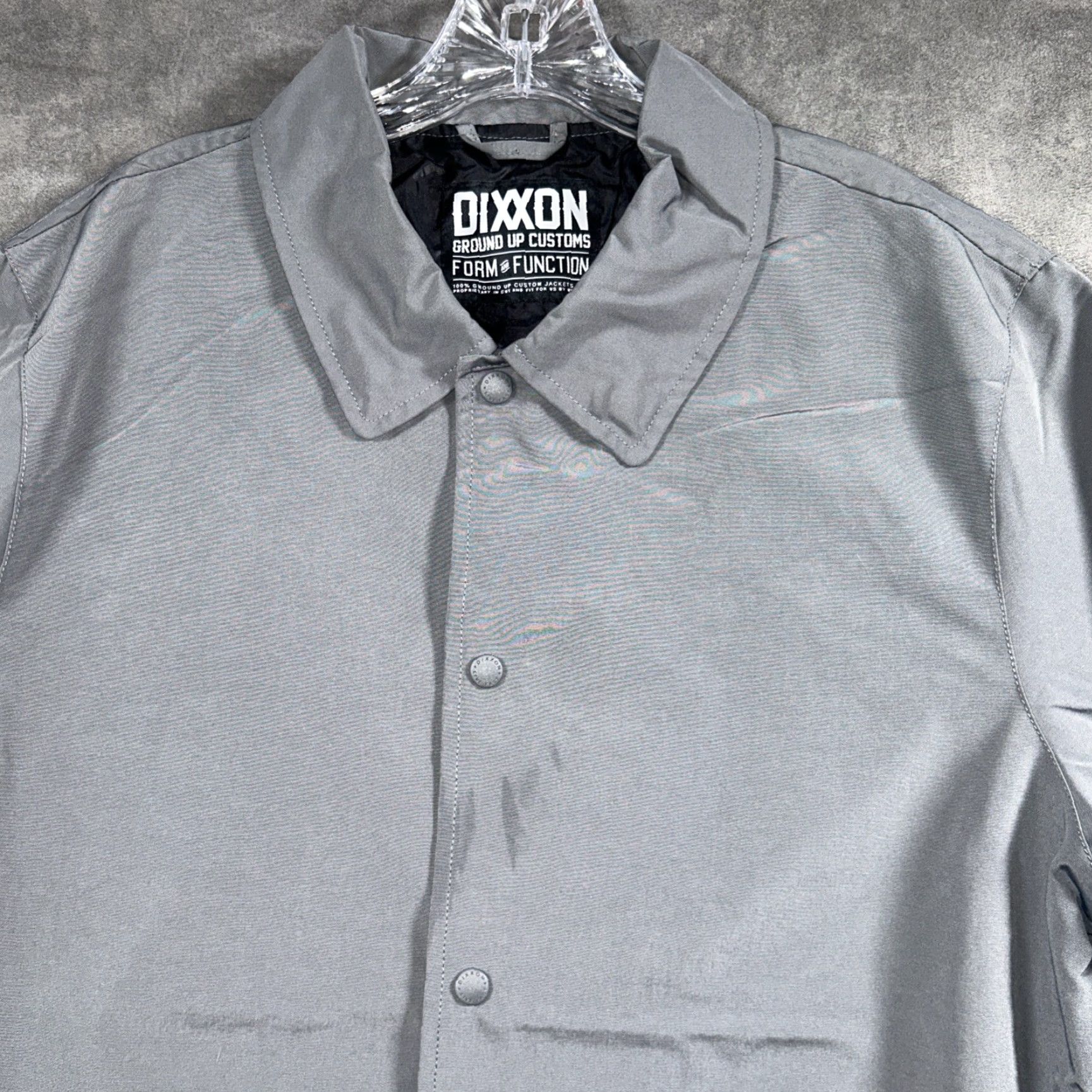 Vintage Dixxon Ground Up Customs Windbreaker Jacket Gray Snap Front Workwear Mens Medium Size US M / EU 48-50 / 2 - 2 Thumbnail