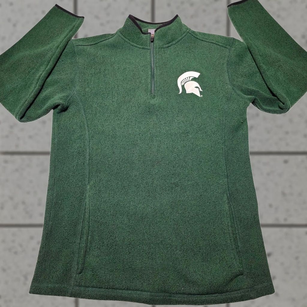 Vintage VINTAGE Knights Apparel Michigan State Spartans Pullover Green Men’s Small NCAA Size US S / EU 44-46 / 1 - 1 Thumbnail