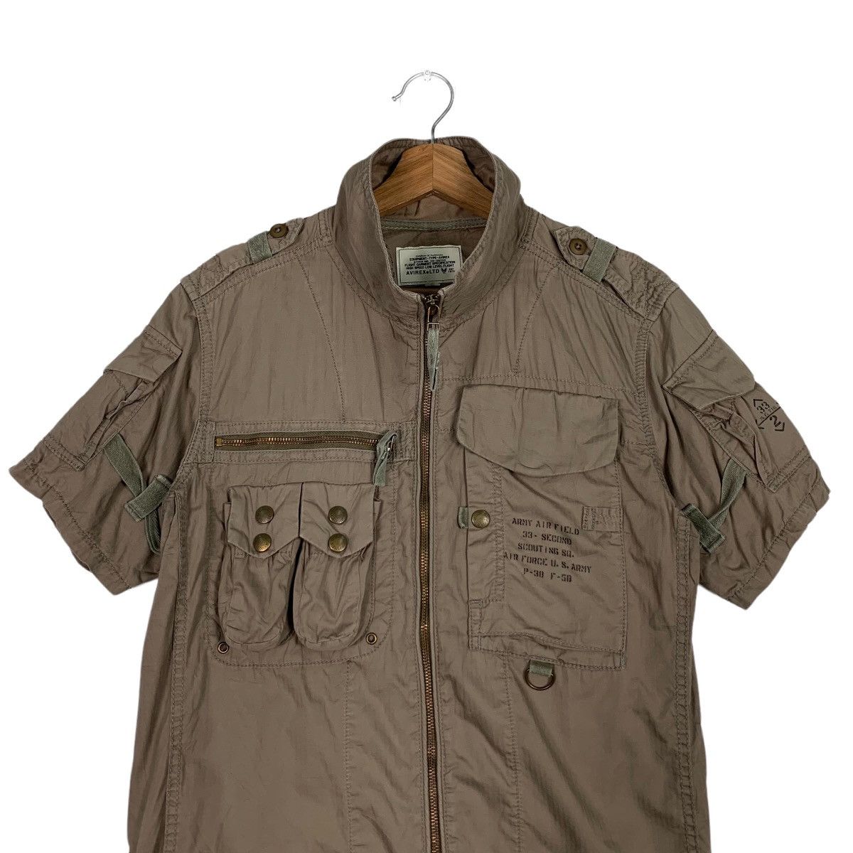 Avirex AVIREX Army Air Field Short Sleeve Zipper Jacket #0103-C6 Size US M / EU 48-50 / 2 - 3 Thumbnail