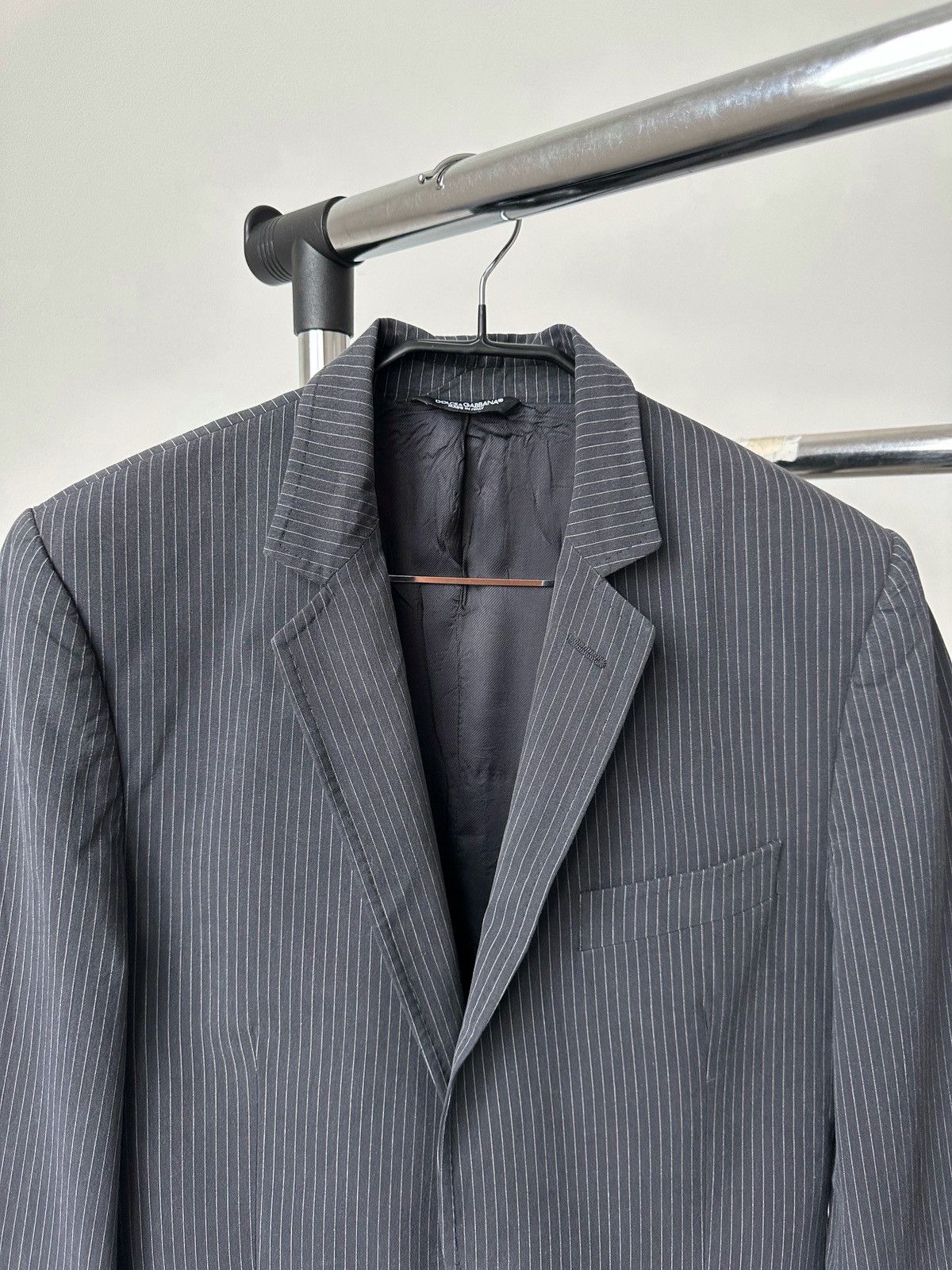 Dolce & Gabbana Vintage Dolce & Gabbana Luxury Striped Suit Blazer Pants Size 48S - 5 Thumbnail