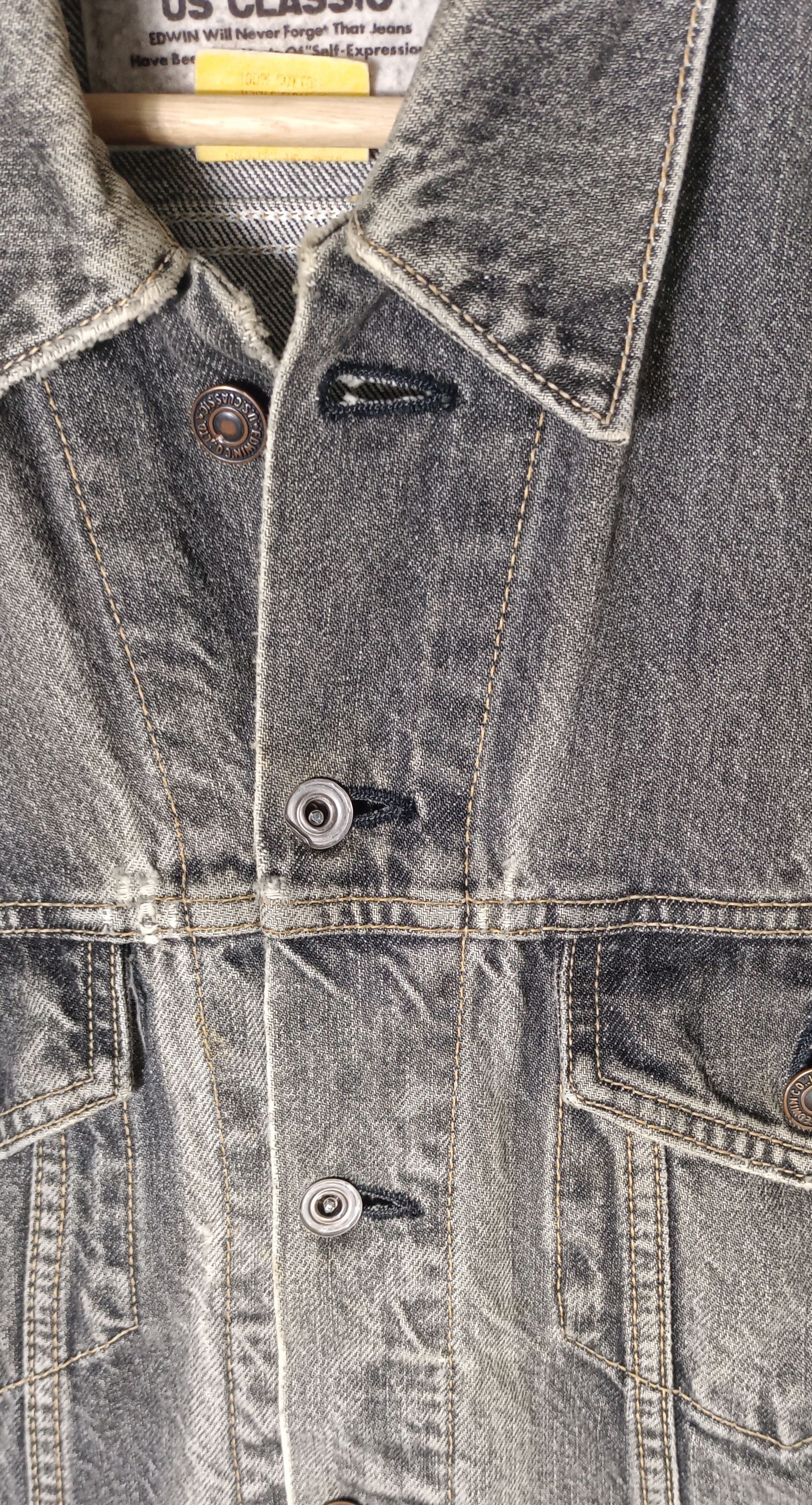 Edwin Edwin Us Classic Style A-01J Distressed Denim Jacket Size US L / EU 52-54 / 3 - 9 Thumbnail