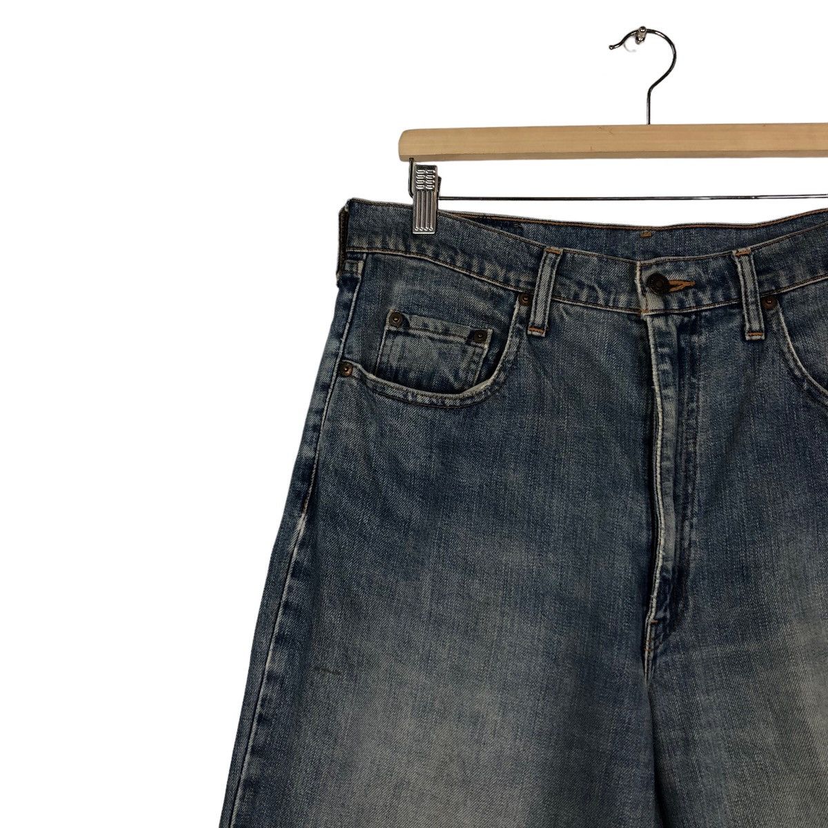 Levi's 🔥Vintage Levi’s Biker Denim Jeans Distressed Japan Size US 34 / EU 50 - 7 Thumbnail