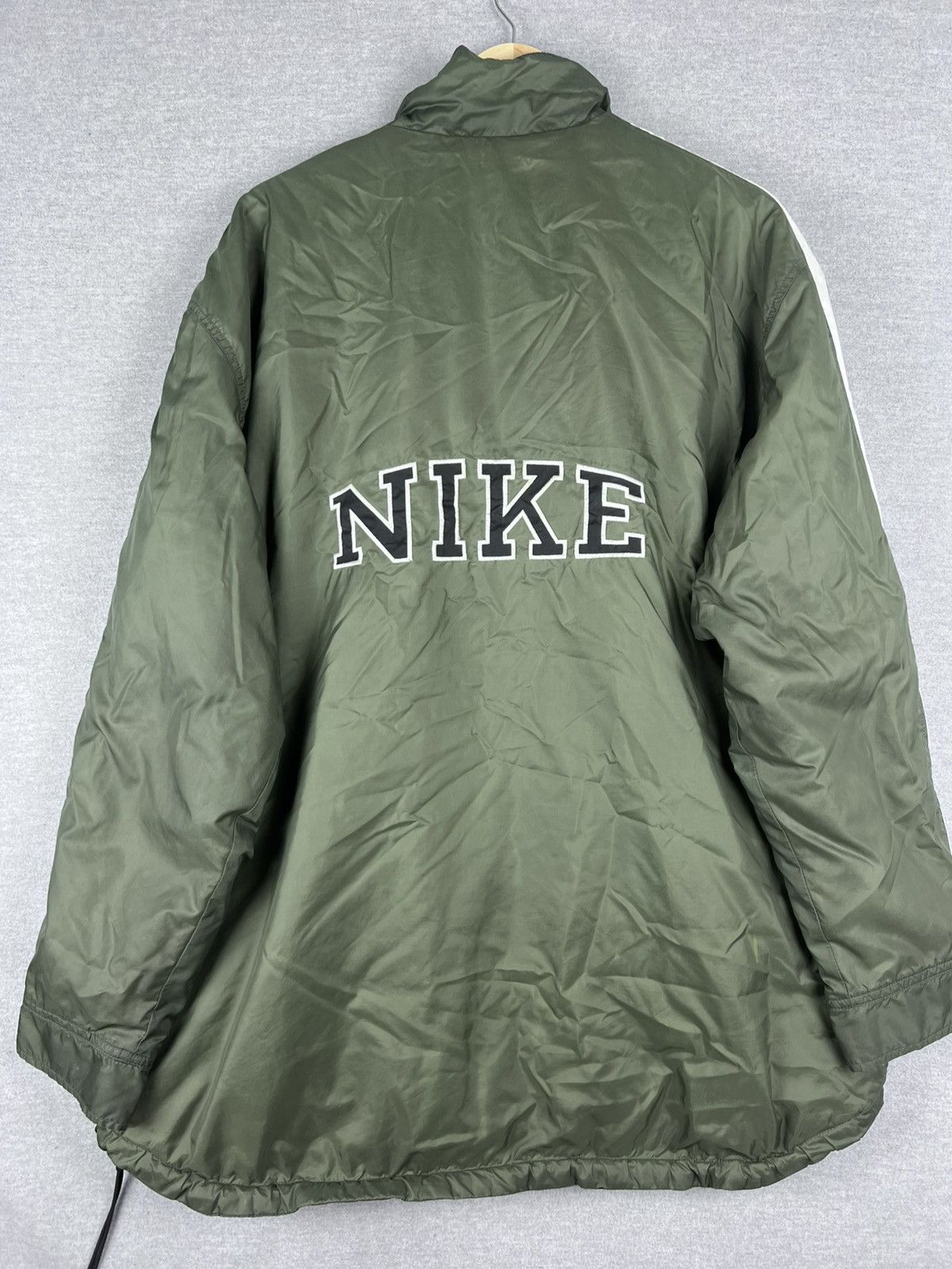 Nike Vintage 1990s Nike Long Forest Green Heavy Windbreaker XL Size US XL / EU 56 / 4 - 9 Thumbnail