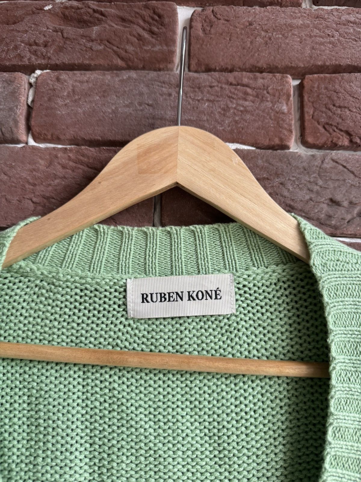 Japanese Brand Rare Ruben Kone Cardigan Heavy Knitted Sweater Mint Large Size US L / EU 52-54 / 3 - 5 Thumbnail