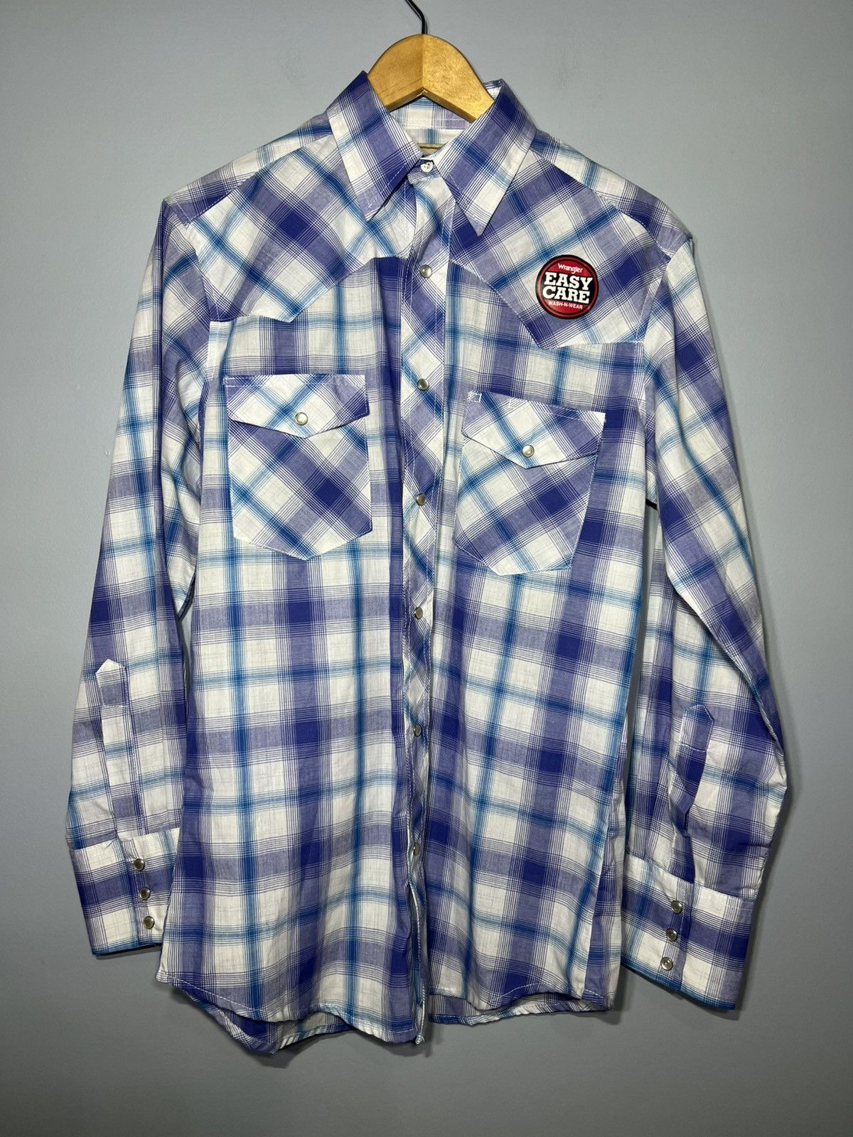 Wrangler Wrangler Western Shirt Men’s Sz Small Blue Plaid Pearl Snap Size US S / EU 44-46 / 1 - 4 Thumbnail