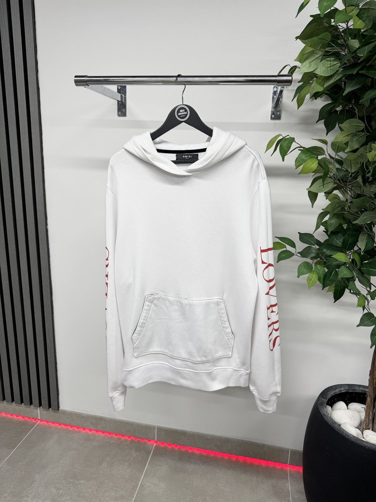 Amiri Amiri Lovers Embroidered Pullover Hoodie In White RRP £550 Size US M / EU 48-50 / 2 - 2 Thumbnail
