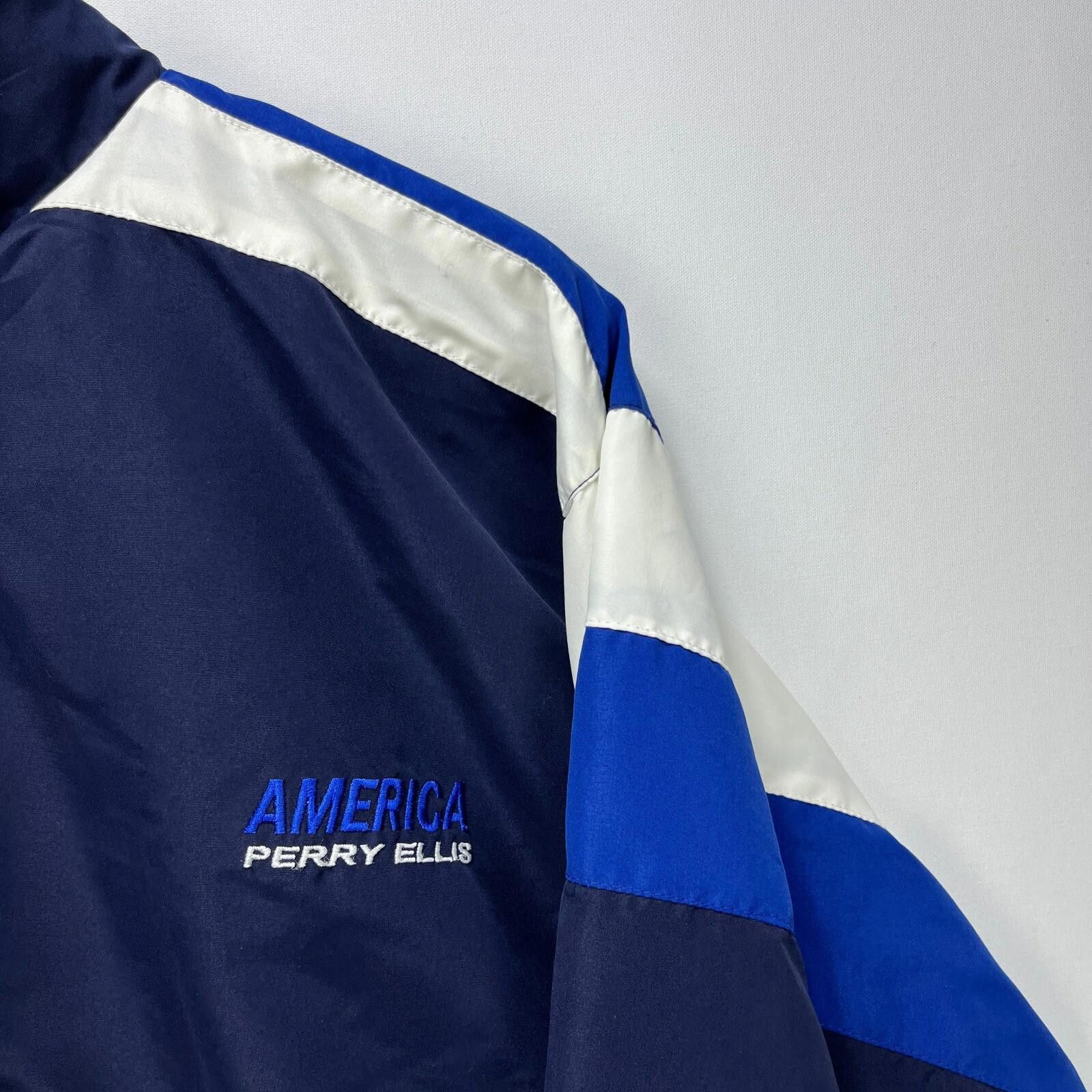Perry Ellis Vintage 90s Perry Ellis Windbreaker Jacket Large Size US L / EU 52-54 / 3 - 3 Thumbnail
