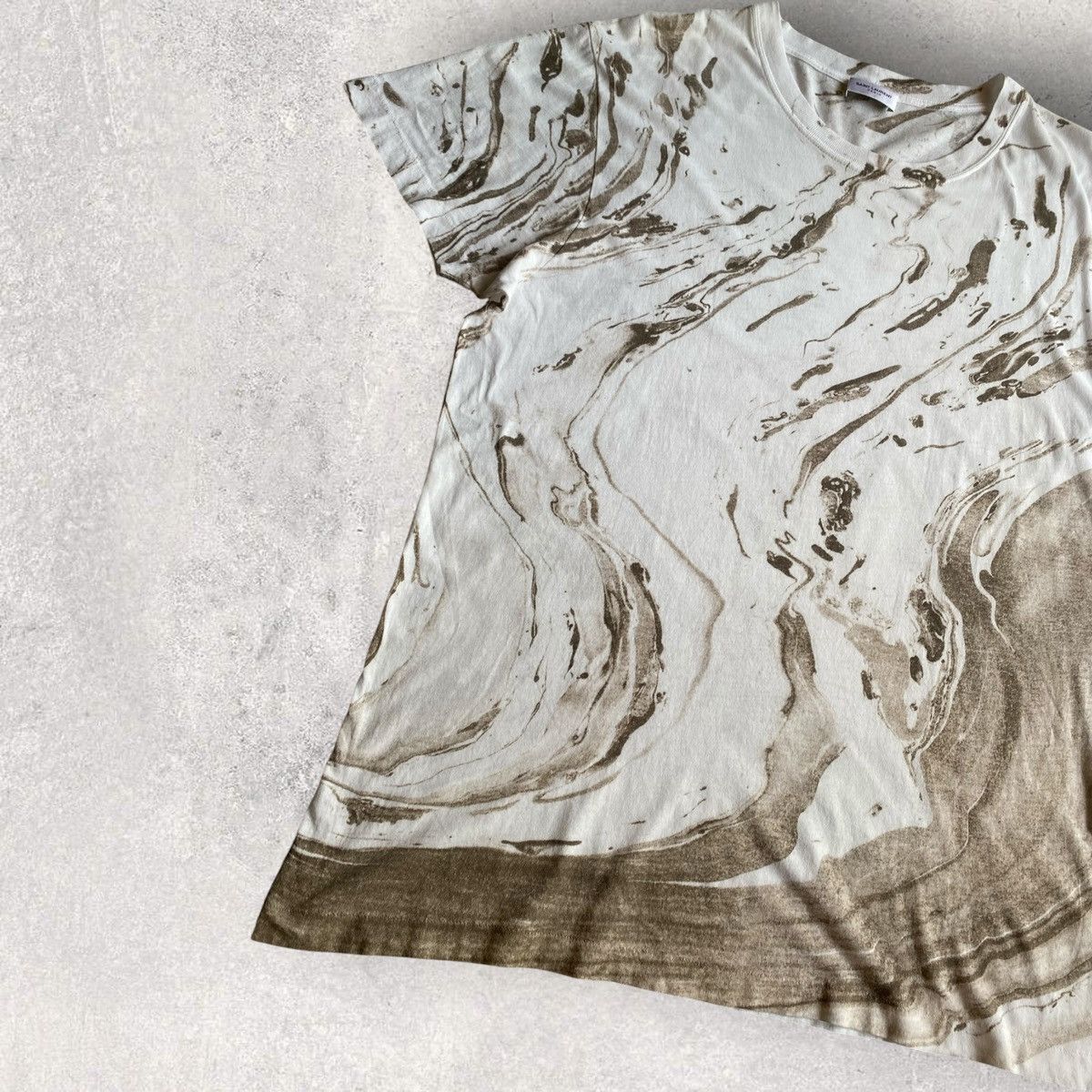 Saint Laurent Paris SS16 “Surf Sound” Marble T Shirt By Hedi Slimane Size US L / EU 52-54 / 3 - 4 Thumbnail