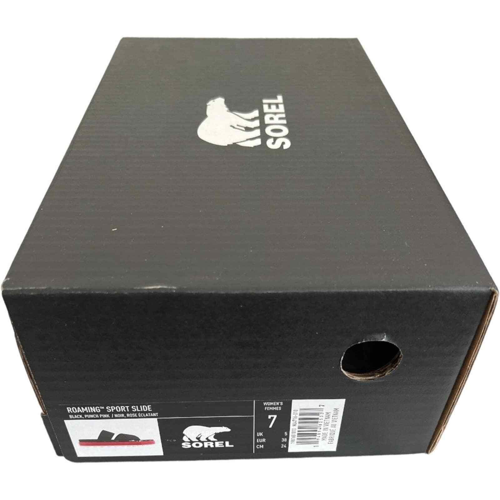 SOREL SOREL Black & Punch Pink Roaming Sport Women Sandal, US7 Size US 7 / IT 37 - 11 Thumbnail