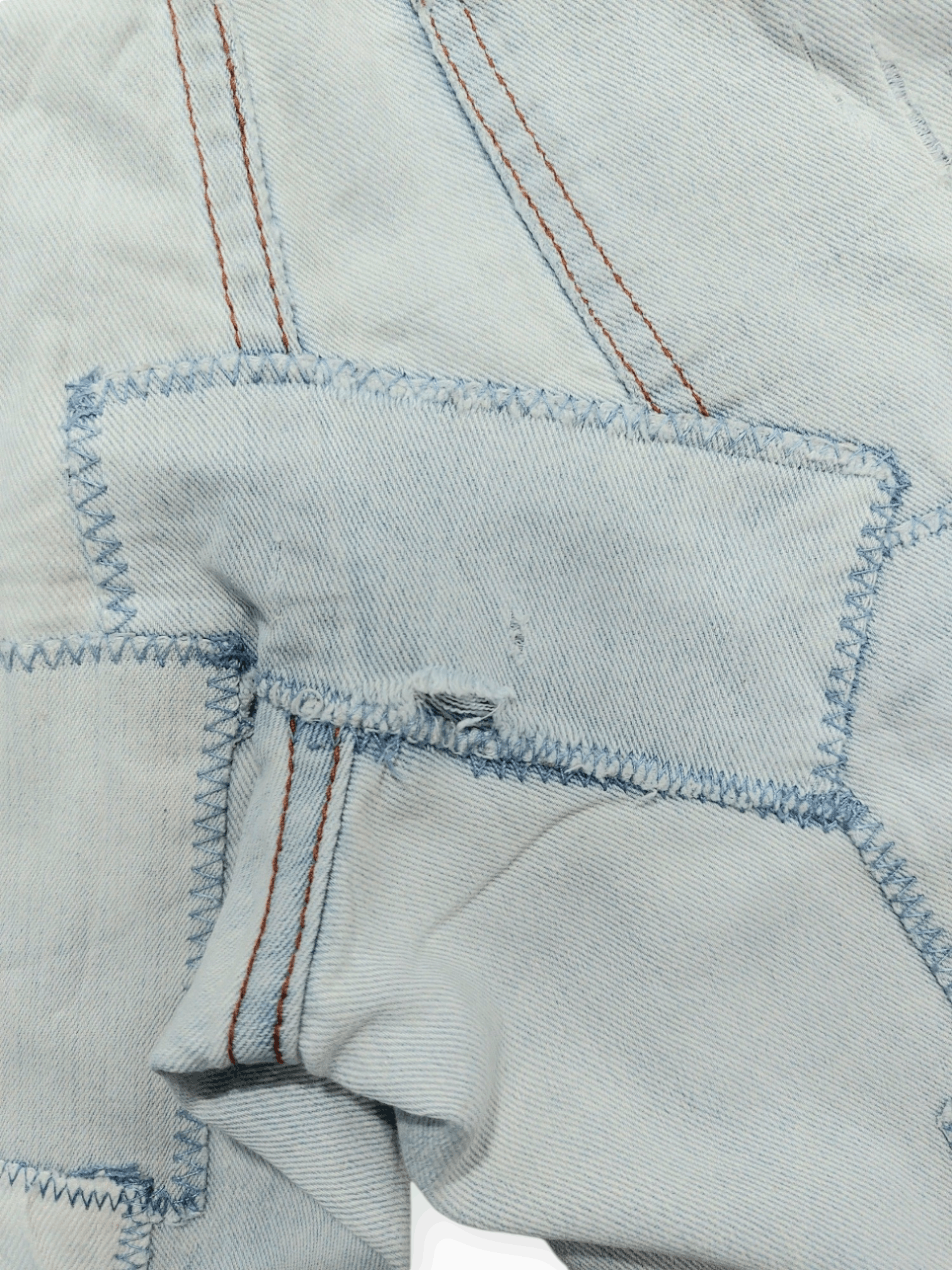 Cheap Monday Tartan Stitch Patchwork Thin Jeans