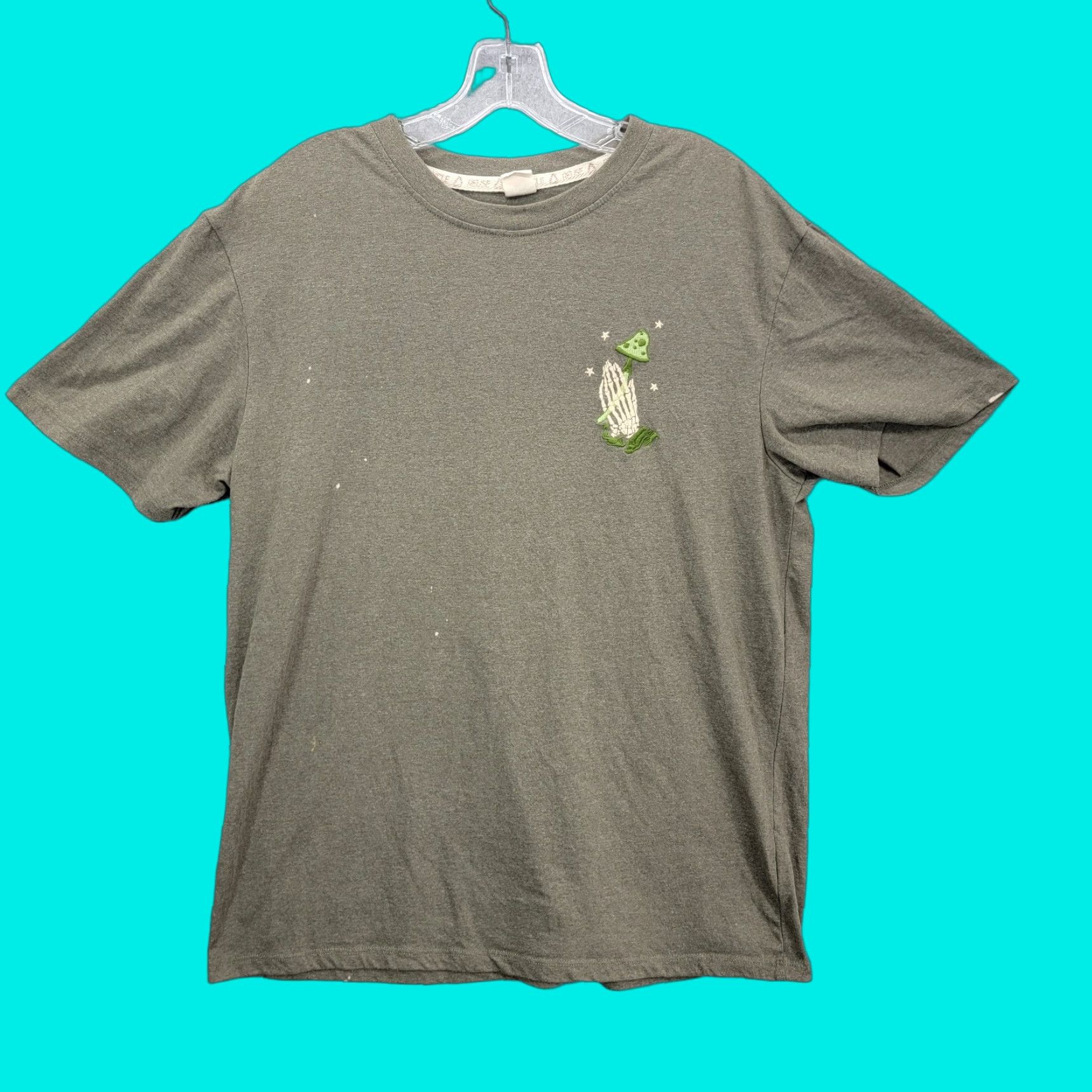 X-LARGE Recycled Threads Skeleton mushroom Mens T-shirt - large green Shirt Mens Large Green Skeleton mushroom T-Shirt Size US L / EU 52-54 / 3 - 1 Thumbnail