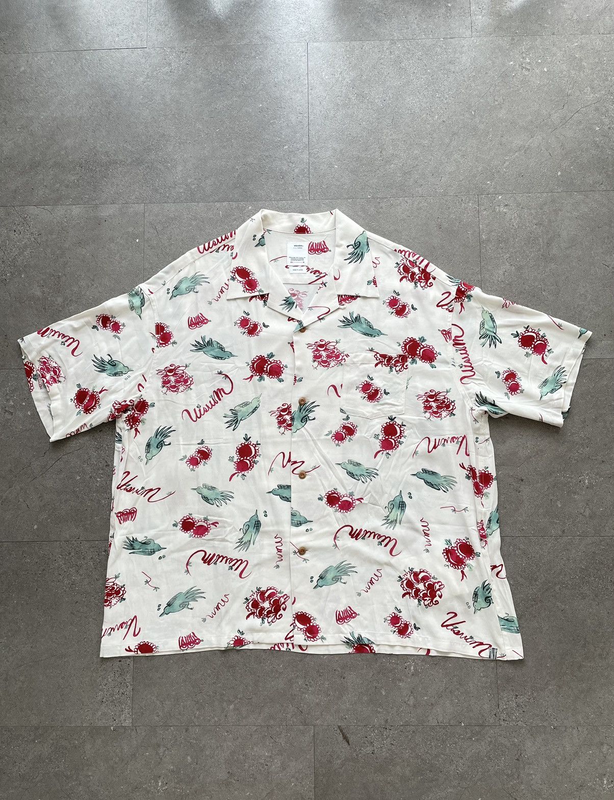 image of Visvim S/s 22Ss Wallis Shirt Red in White, Men's (Size XL)