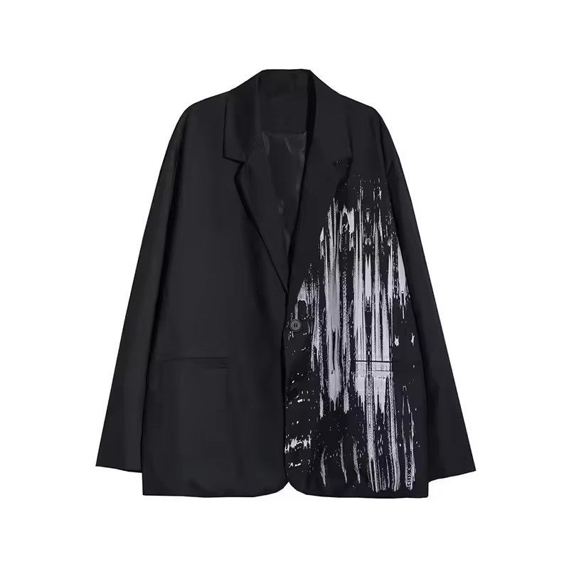 Japanese Brand × Vintage Paint Effect Button Suit Jacket Size L / US 10 / IT 46 - 1 Thumbnail