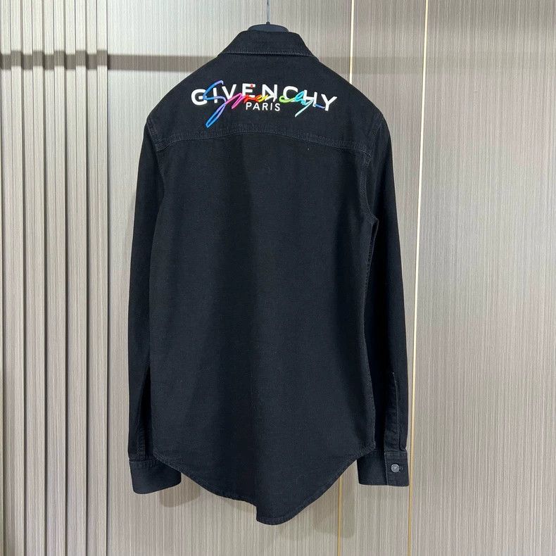 Givenchy Givenchy Rainbow Embroidered Letter Denim Shirt 2506-Nextar Size US XS / EU 42 / 0 - 2 Thumbnail