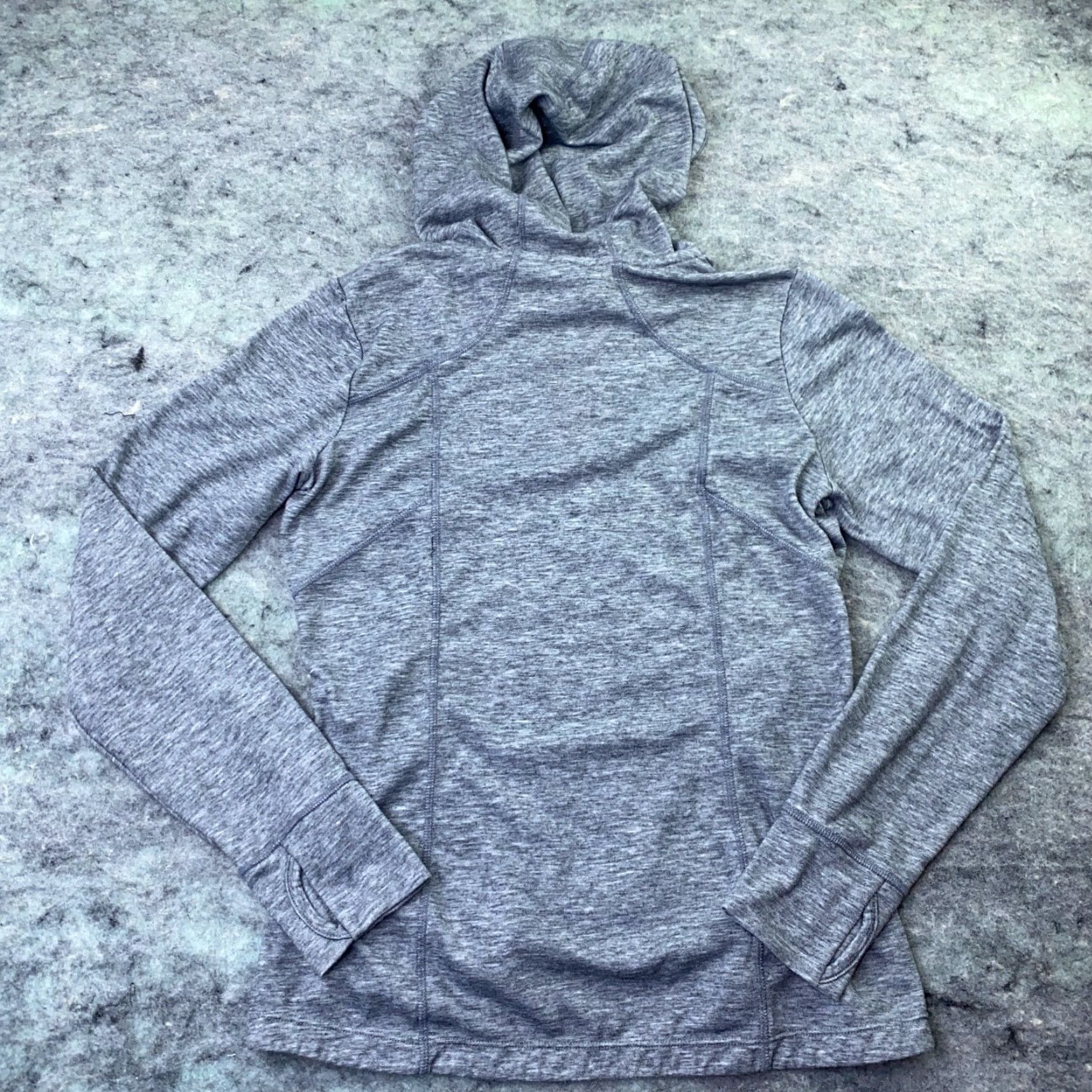 Vintage MONDETTA Womens Pullover M Gray 1/4 Zip Hooded Wool Blend Athletic Fitted Sweatshirt Size M / US 6-8 / IT 42-44 - 6 Thumbnail