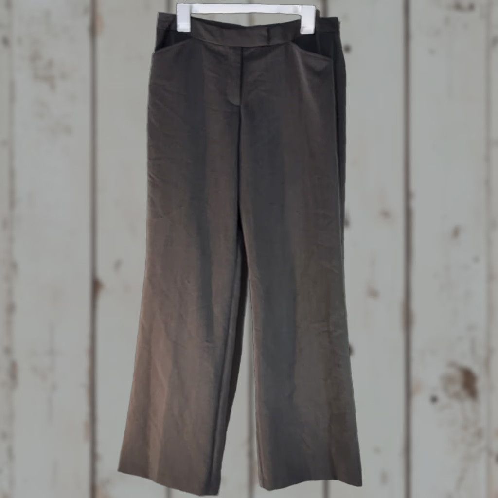 Nicole Miller Nicole Miller Gray Wide Leg Dress Pants Womens Size 8 Regular Fit Size 30" / US 8 / IT 44 - 1 Thumbnail