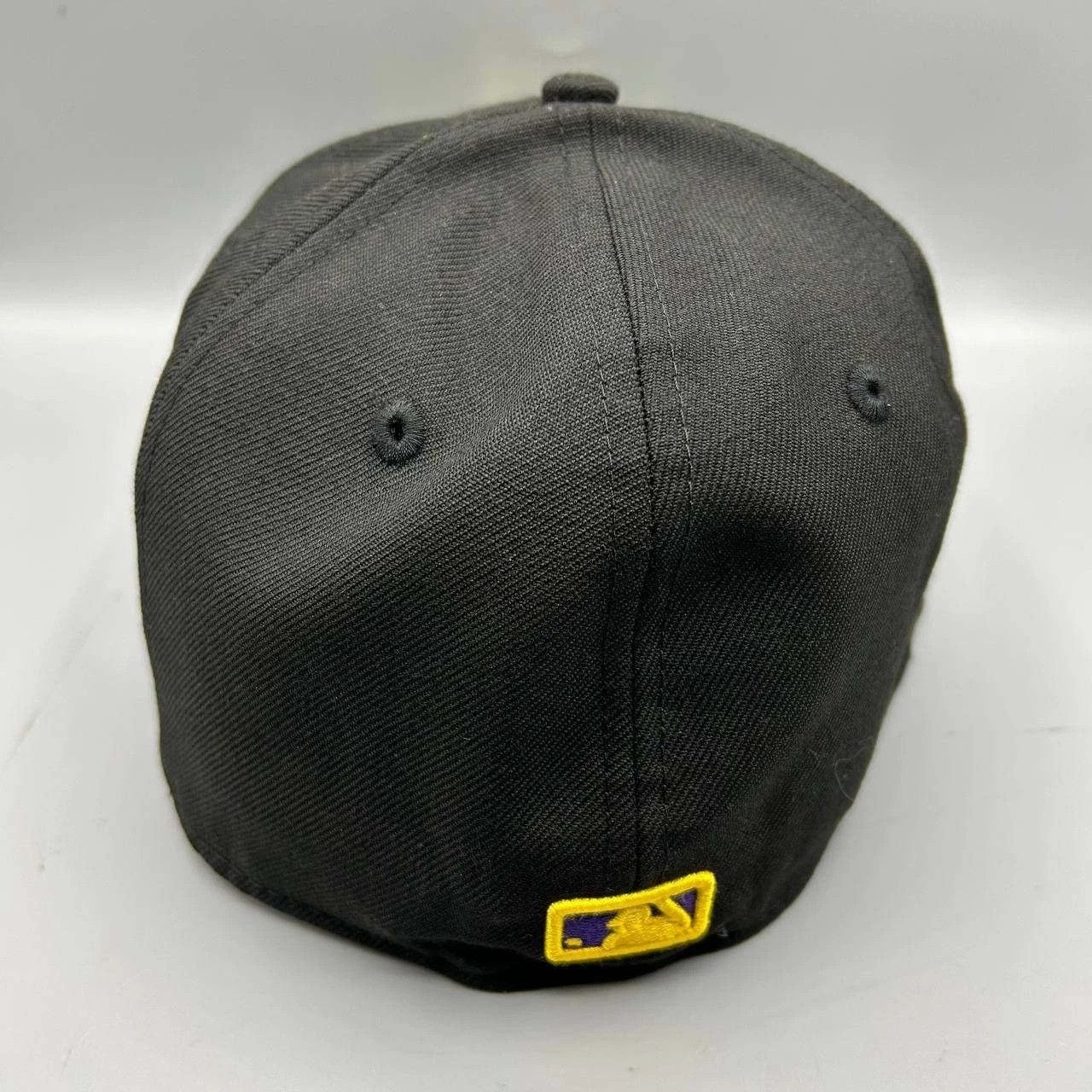 New Era Los Angeles LA Dodgers Hat Men 7 3/8 Black MLB Fitted Wool Size ONE SIZE - 7 Thumbnail
