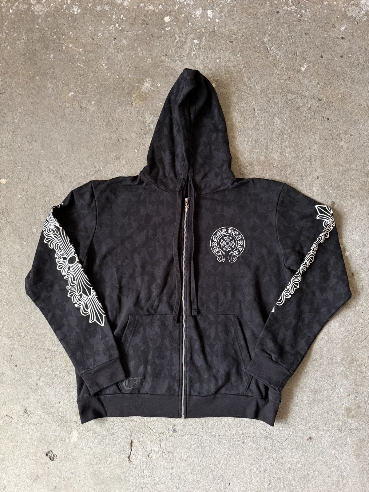 Chrome Hearts Chrome Hearts Cemetery Cross Print Zip Up Hoodie Black Size US L / EU 52-54 / 3 - 1 Thumbnail