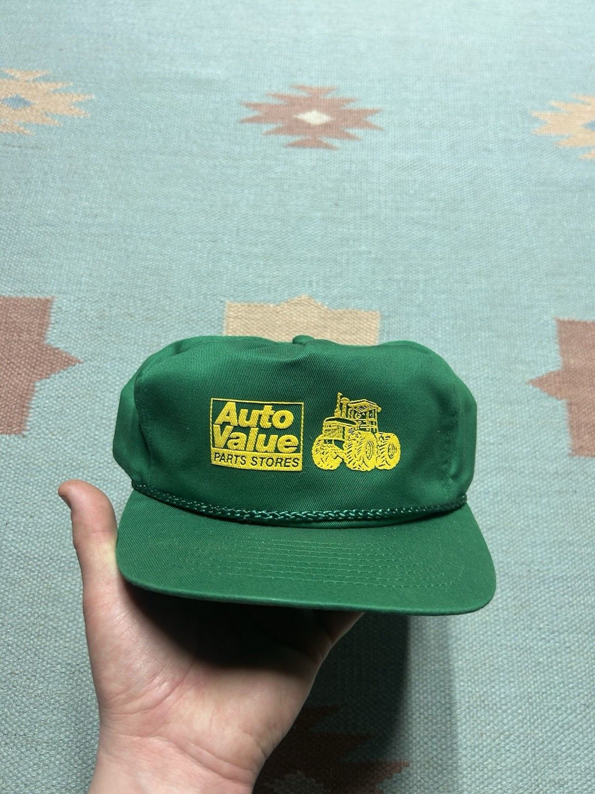 Vintage Vtg Snap hat auto value parts stores farm equipment tractor Size ONE SIZE - 2 Thumbnail