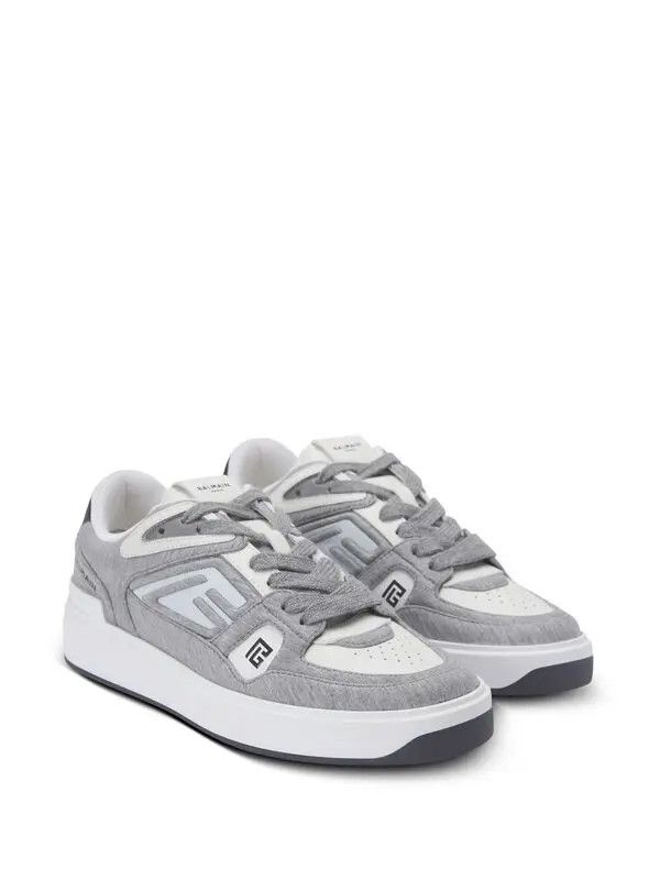 Balmain o1s1wg111225 B-Court Skate Sneakers in White Size US 7 / EU 40 - 2 Thumbnail