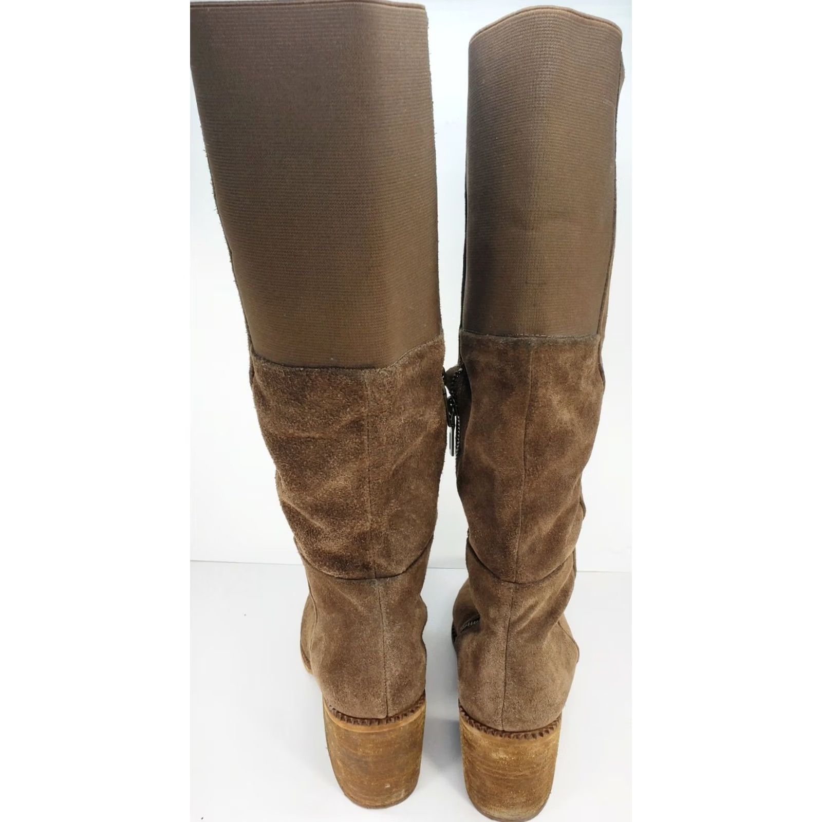 Splendid VINTAGE Splendid Kassie Boots Brown Suede Tall Knee Zip Womens 8.5M Size US 9 / IT 39 - 7 Thumbnail