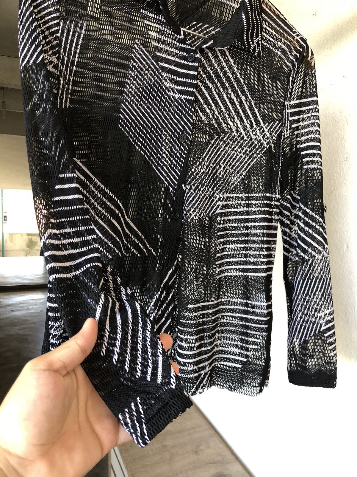 Japanese Brand Issey Miyake Design Program Transparent Button Up Shirt Size XS / US 0-2 / IT 36-38 - 7 Thumbnail