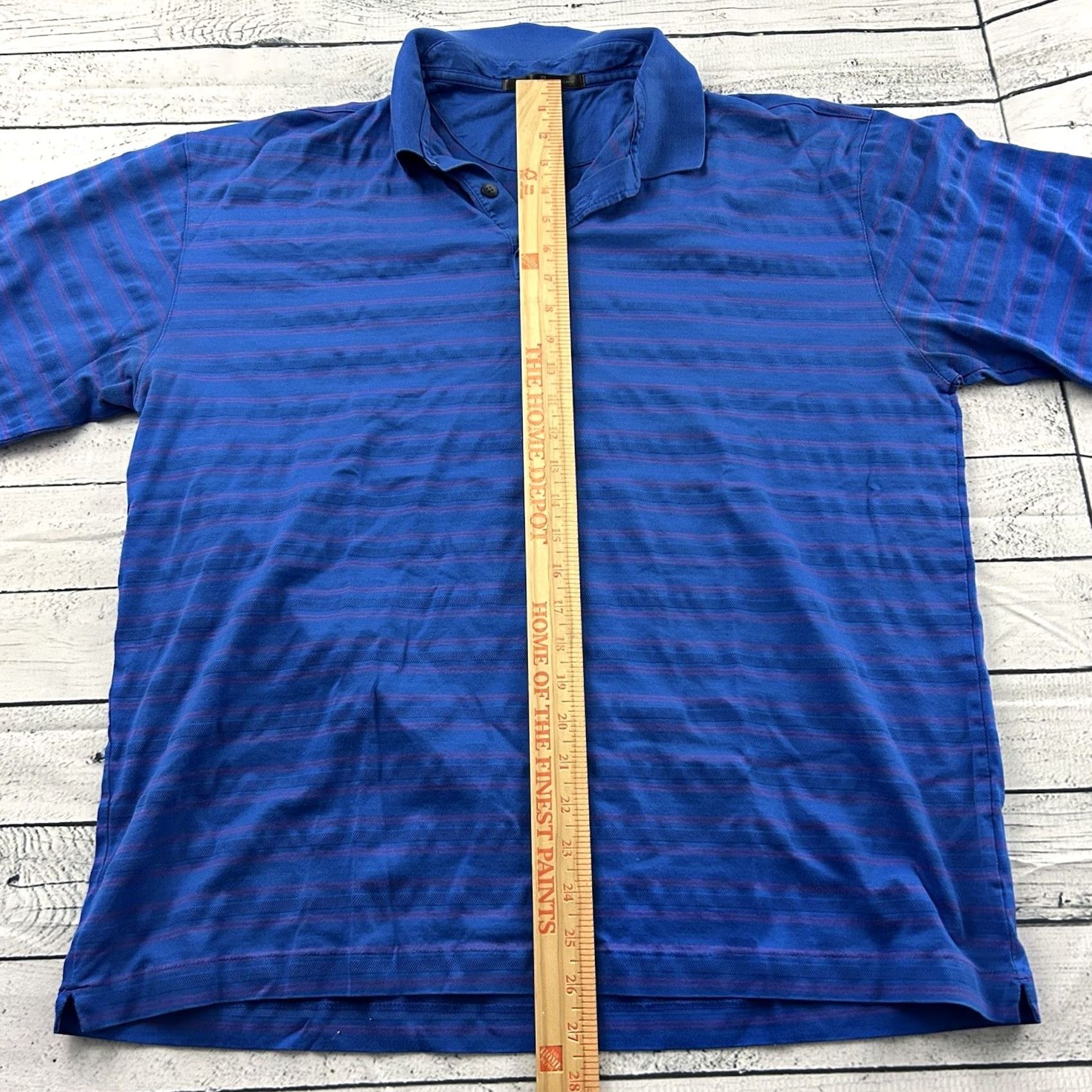 Nike Nike Tiger Woods Short Sleeve Striped Golf Polo Shirt Men's L Blue Size US L / EU 52-54 / 3 - 3 Thumbnail
