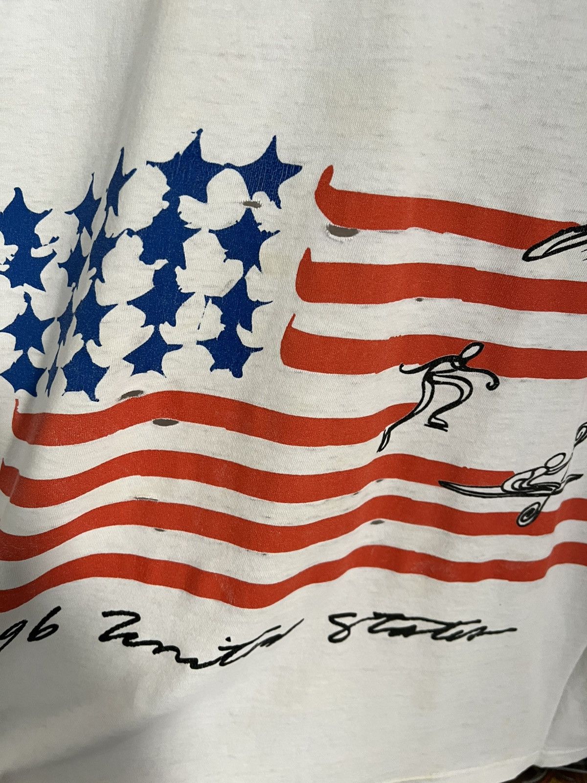 Champion 1996 Atlanta Olympics Flag Single Stitch Art Tee Size US XL / EU 56 / 4 - 8 Thumbnail