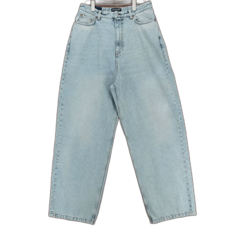Balenciaga Balenciaga Balenciaga Wash Destroyed WideLeg Jeans -2507 Size US 28 / EU 44 - 1 Thumbnail