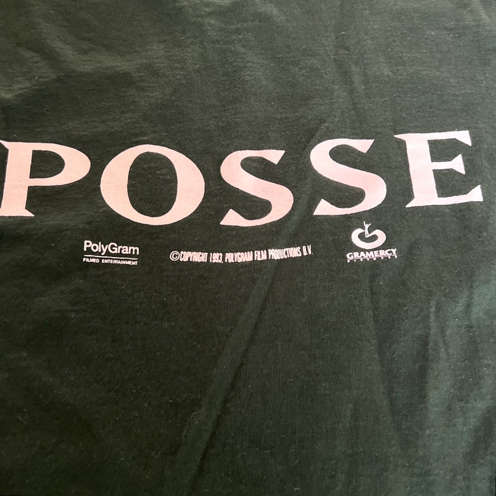 Fruit Of The Loom VINTAGE POSSE 1993 Video Warehouse Promo T shirt Men 3XL Green Cotton Short Sleeve Graphic Tee US Fan Merchandise Mens Size US XXL / EU 58 / 5 - 2 Thumbnail