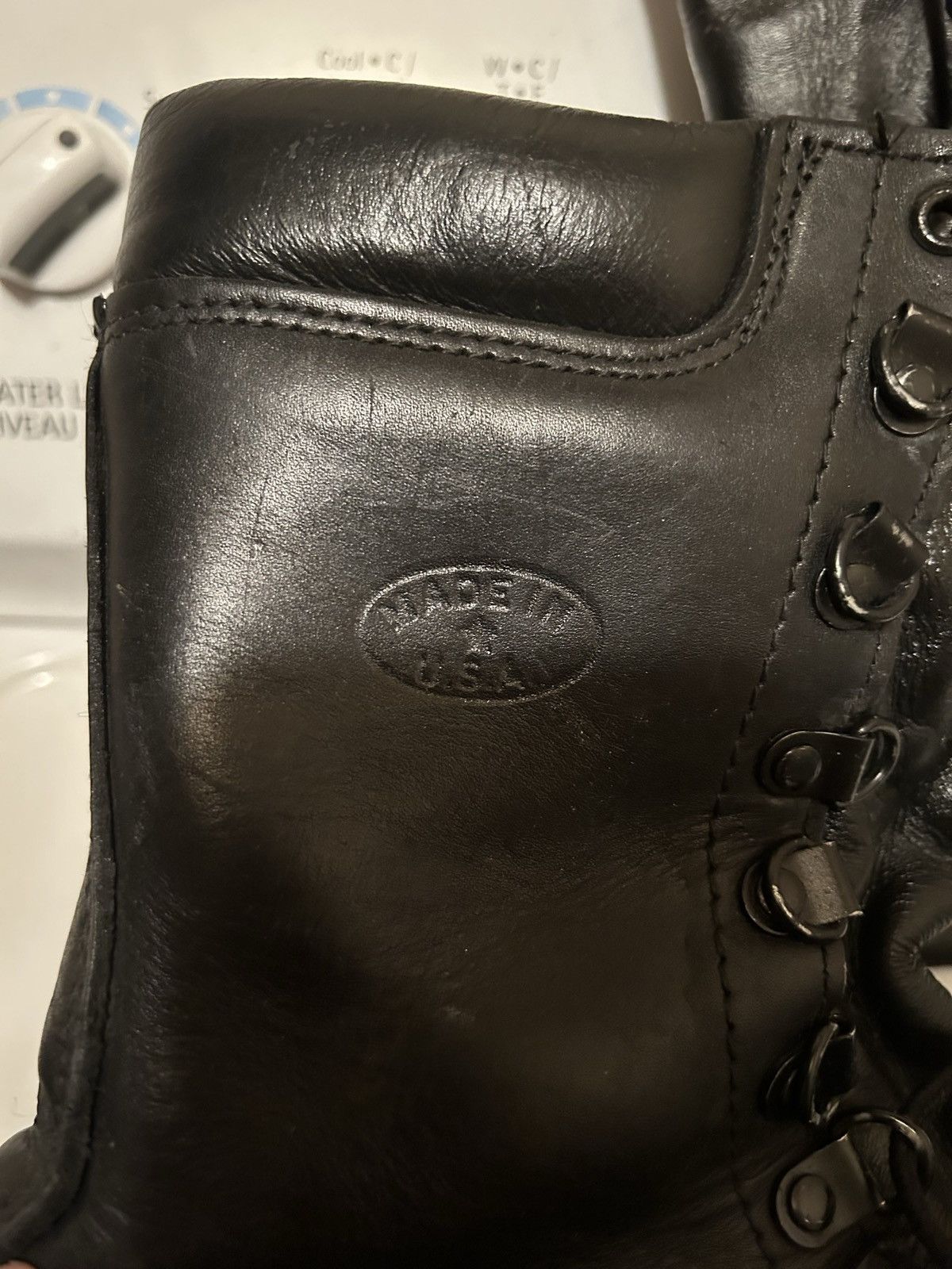 Vintage Made in USA high ankle leather military boots Size US 9 / EU 42 - 5 Thumbnail