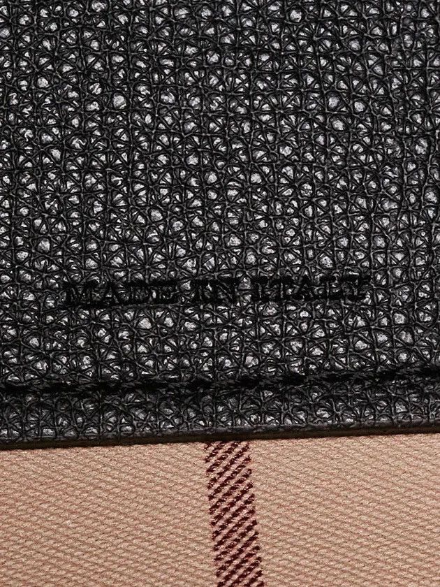 Burberry Grainy Calfskin Haymarket Check Medium Reversible Tote Black Size ONE SIZE - 8 Thumbnail
