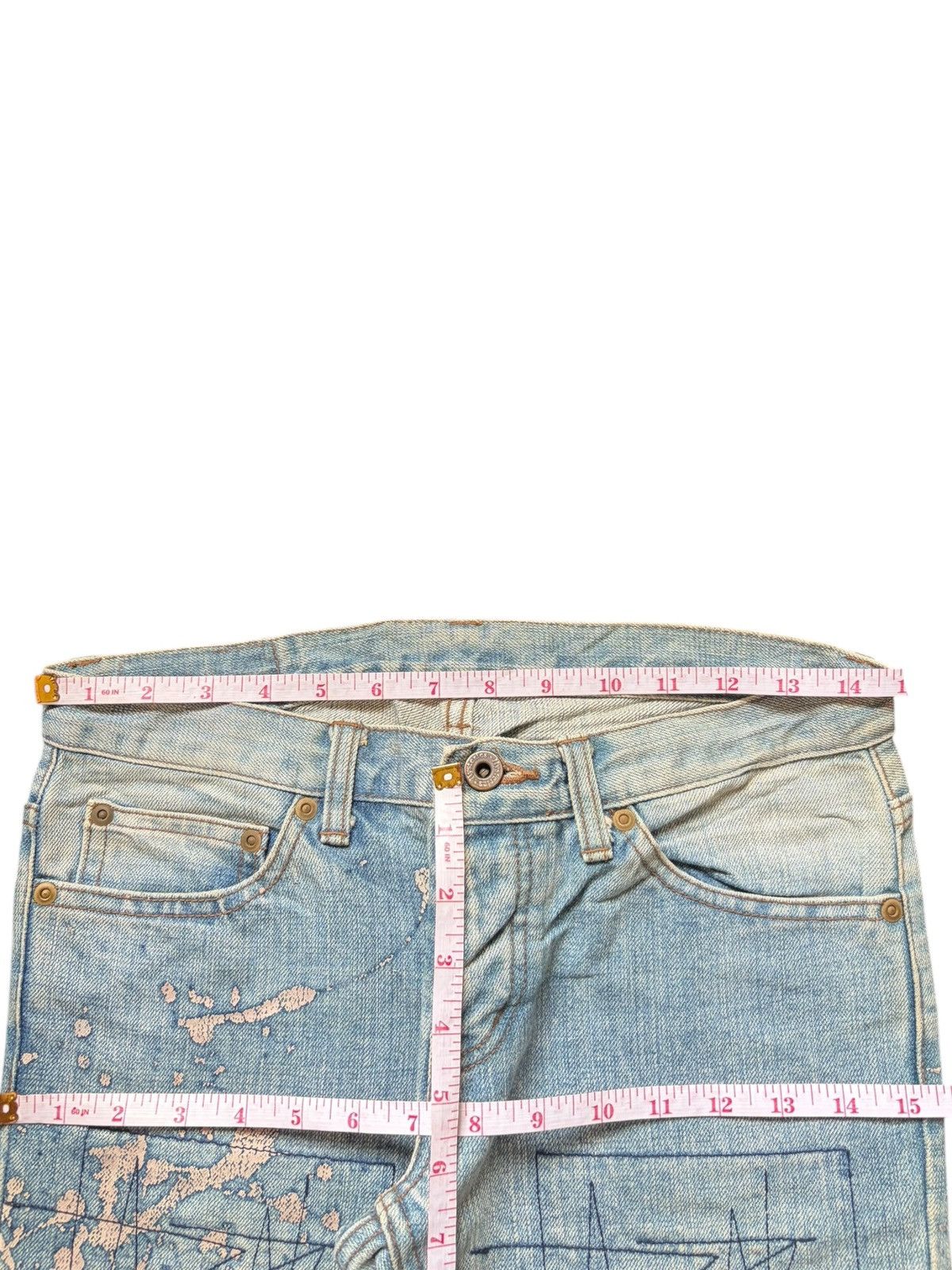 Hysteric Glamour Vintage Hysteric Glamour Distress Low Rise Flare Jeans Size 29" - 6 Thumbnail