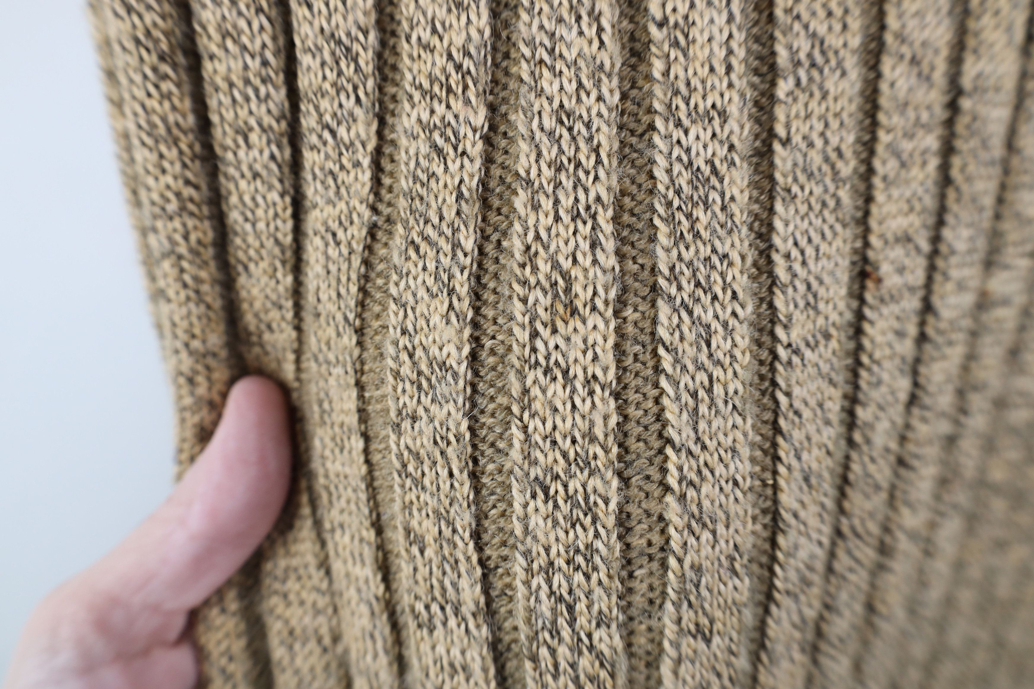 Vintage Vintage 90s Streetwear Chunky Ribbed Knit Sweater Vest Beige Size US XXL / EU 58 / 5 - 4 Thumbnail