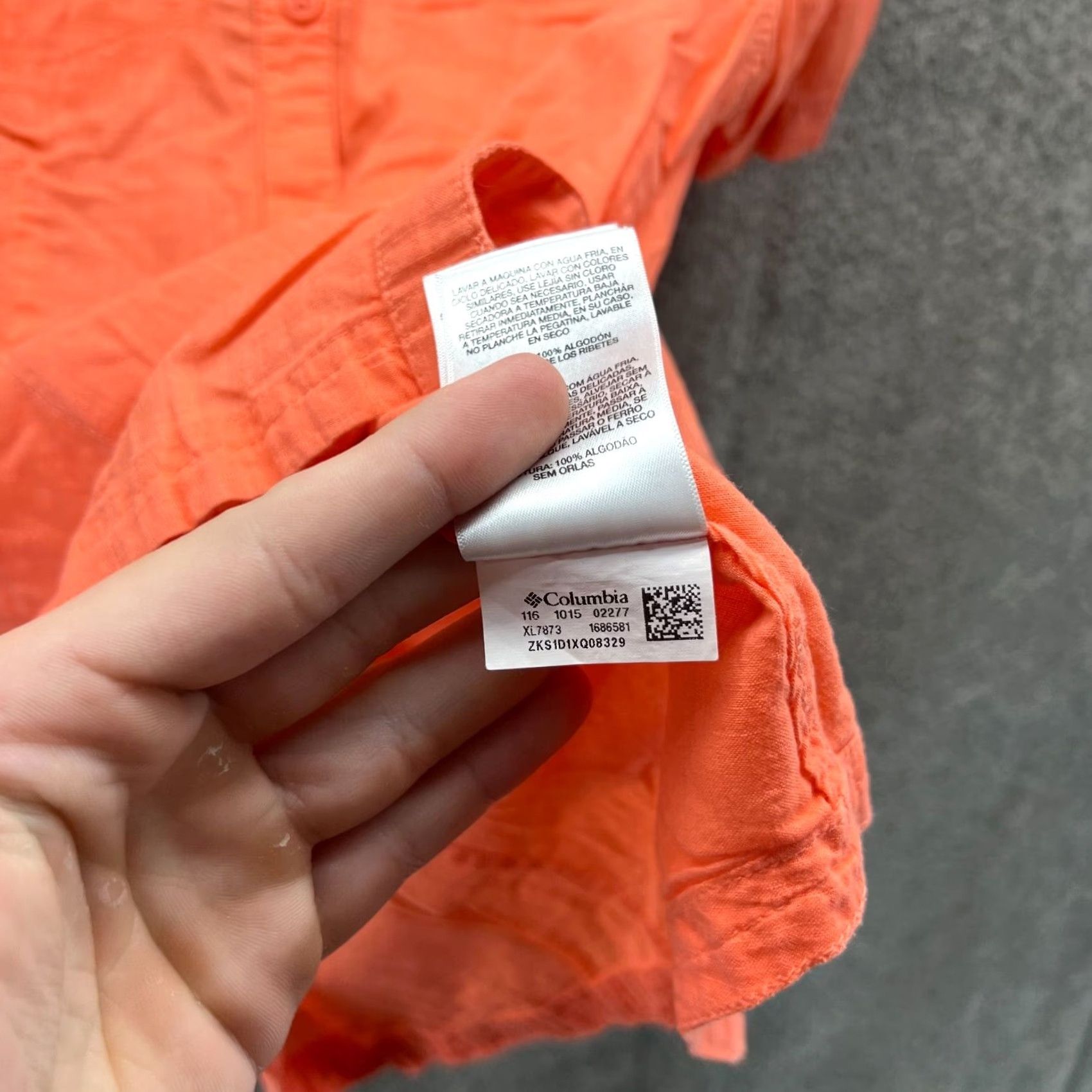 Vintage Columbia Shirt Womens Small Orange Button Down Short Sleeve Outdoors Hike Size S / US 4 / IT 40 - 7 Thumbnail