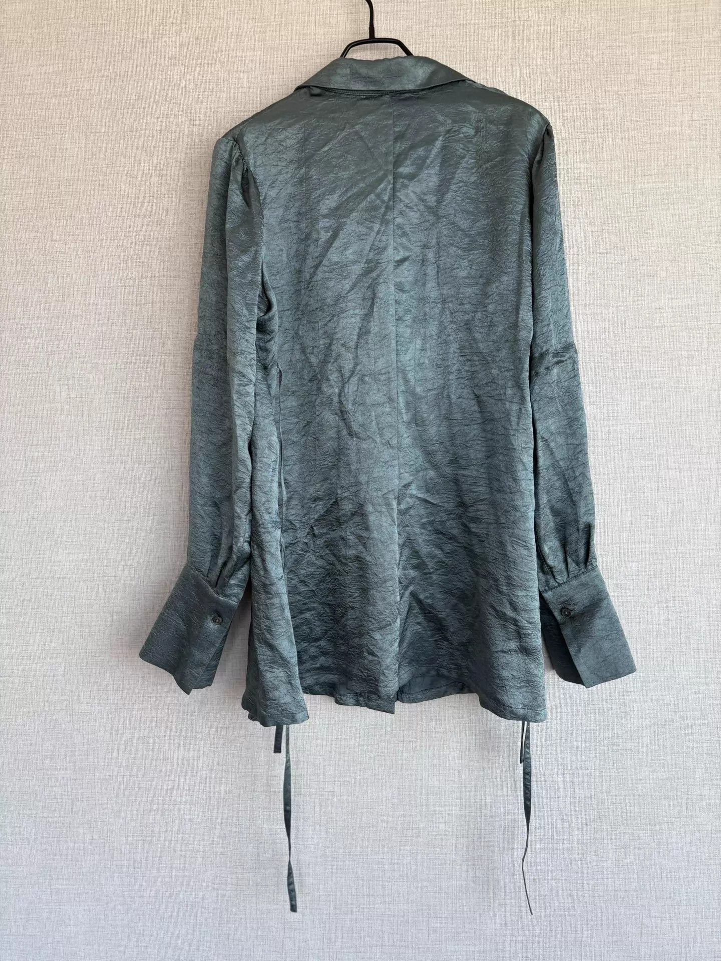 Ann Demeulemeester ANN DEMEULEMEESTER green oversized shirt 38 Size XS / US 0-2 / IT 36-38 - 8 Thumbnail