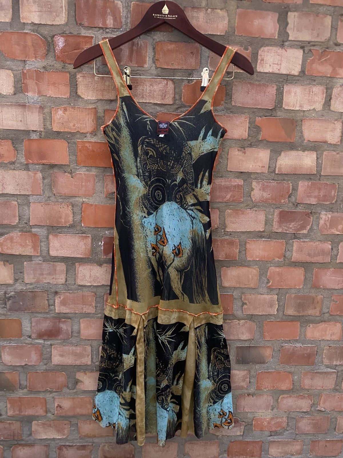 Jean Paul Gaultier Graphic JPG Mesh Midi Dress Size S / US 4 / IT 40 - 1 Thumbnail