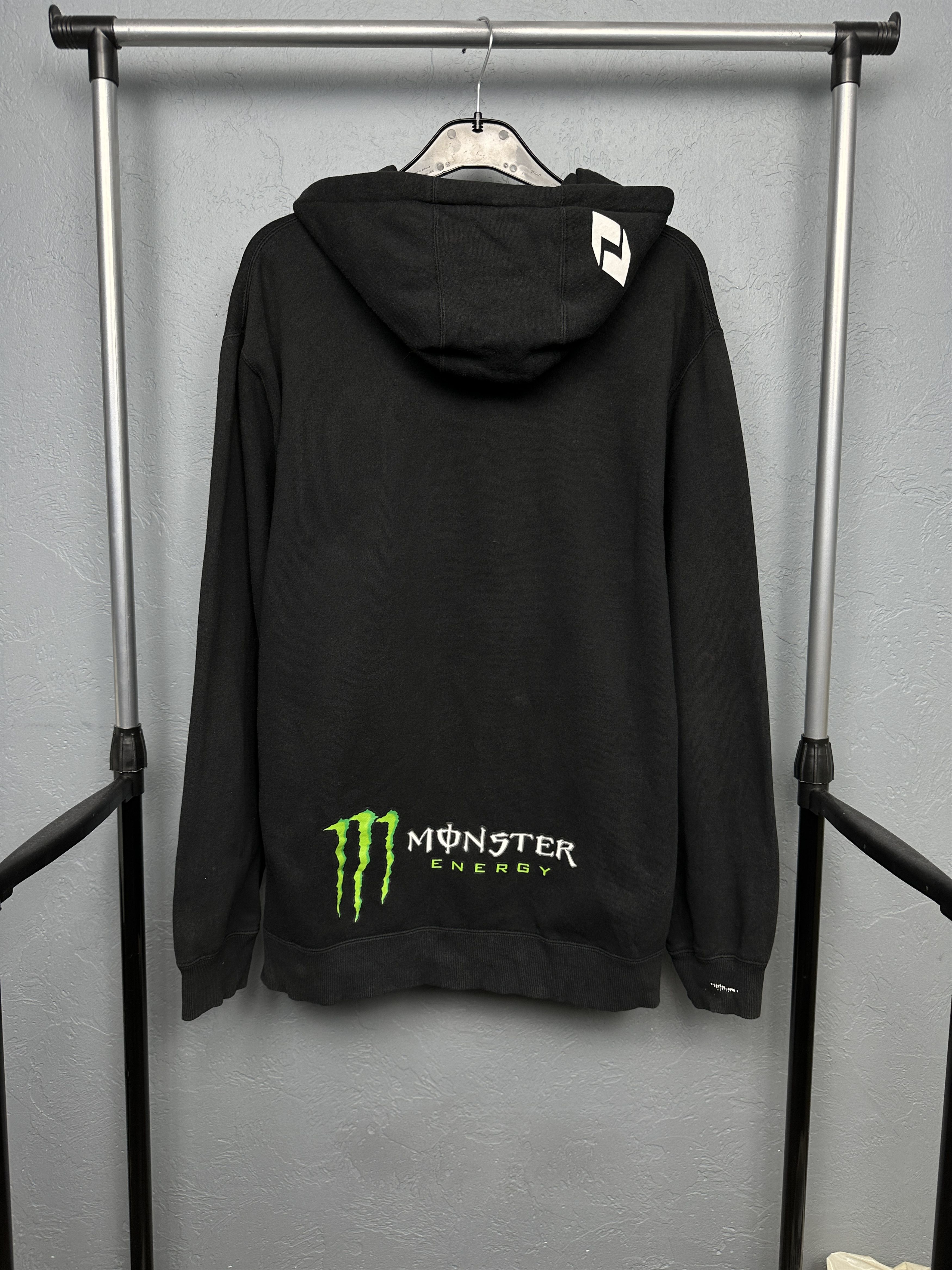 Vintage Monster Energy Mens Distressed Zip Hoodie Size US XL / EU 56 / 4 - 9 Thumbnail